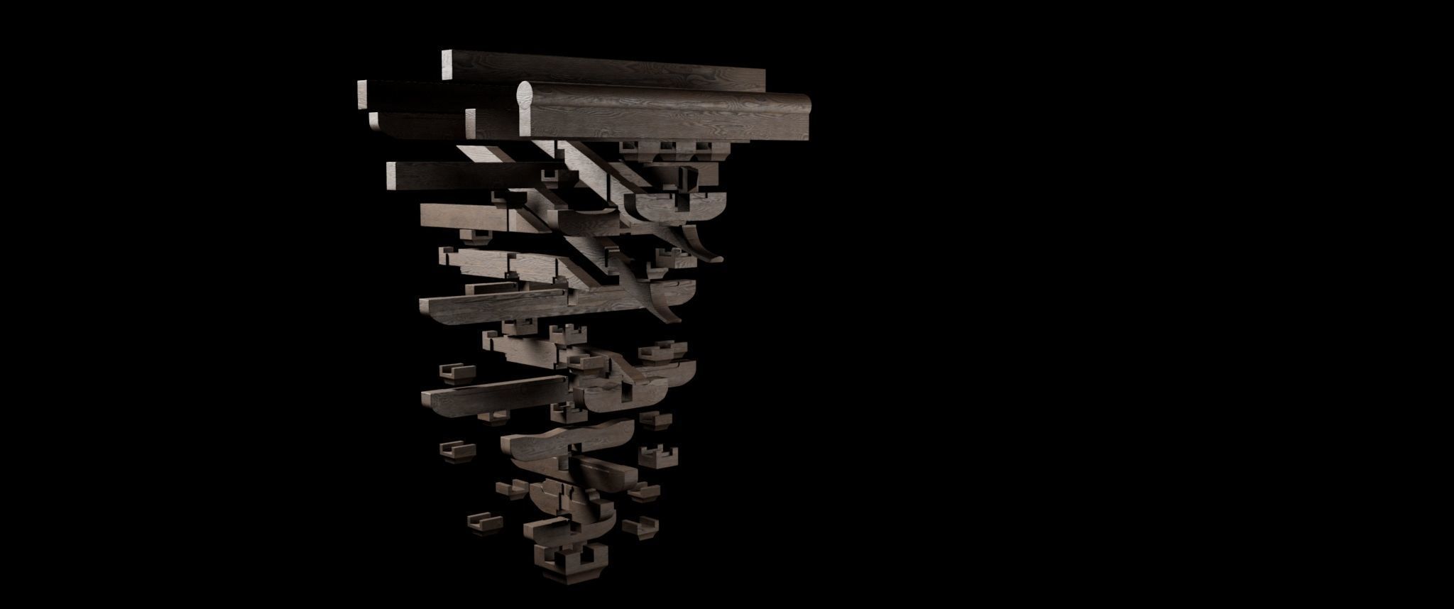 Chinese Tranditional Building Node 3D model_1