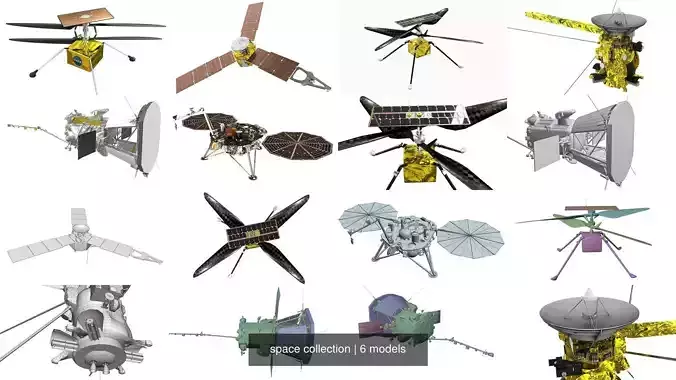 space collection spacecraft with two propellers  space collection spacecraft with two propellers