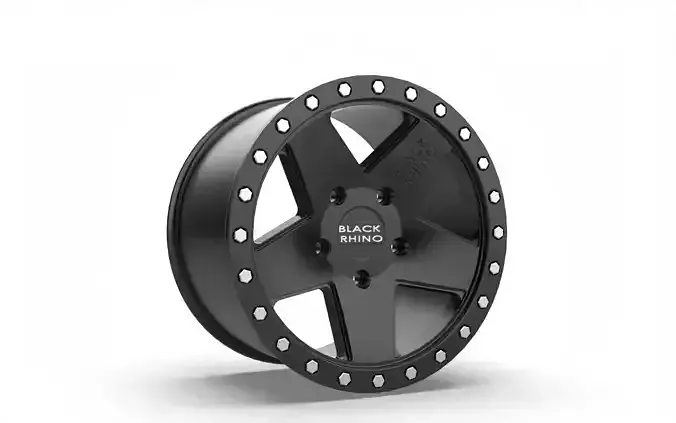 Matte Bronze Black Rhino Crawler Wheel W Black Lip Ring  3D print model