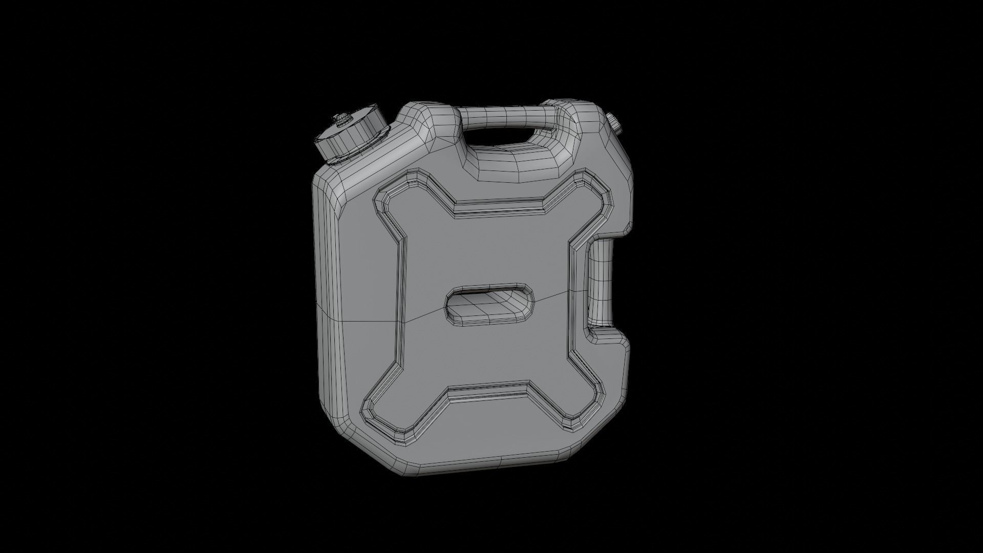 Oil Can Pack Low-poly 3D model_12