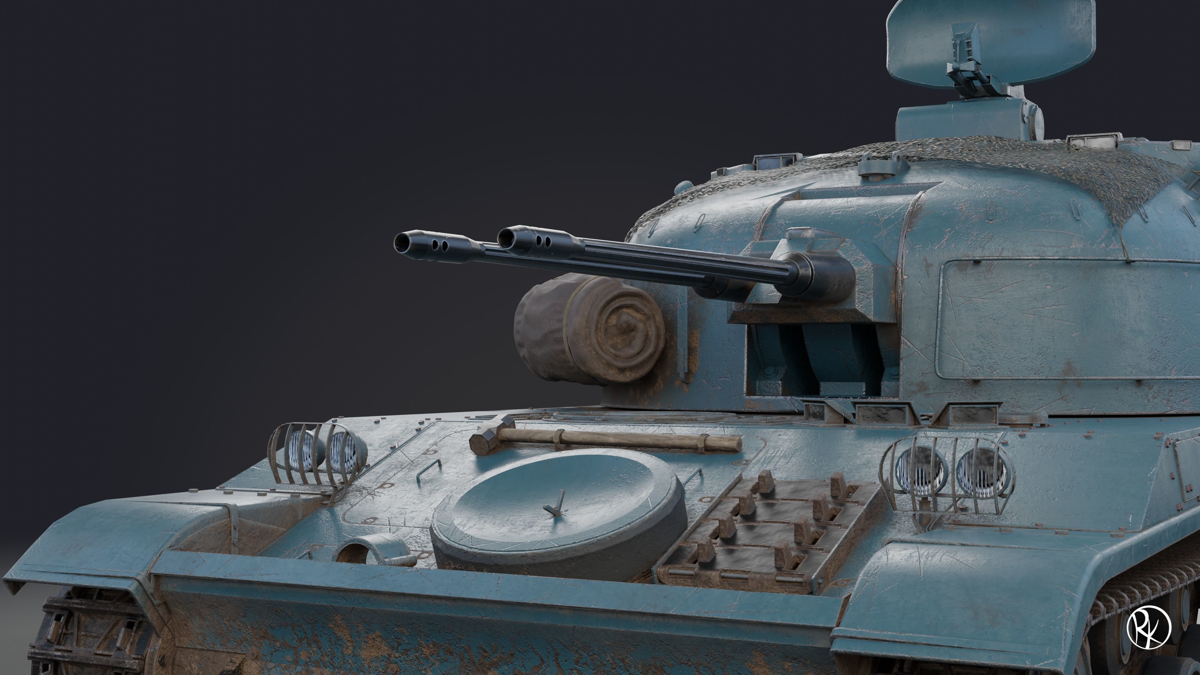 AMX-13 DCA PBR Model 3D model_7