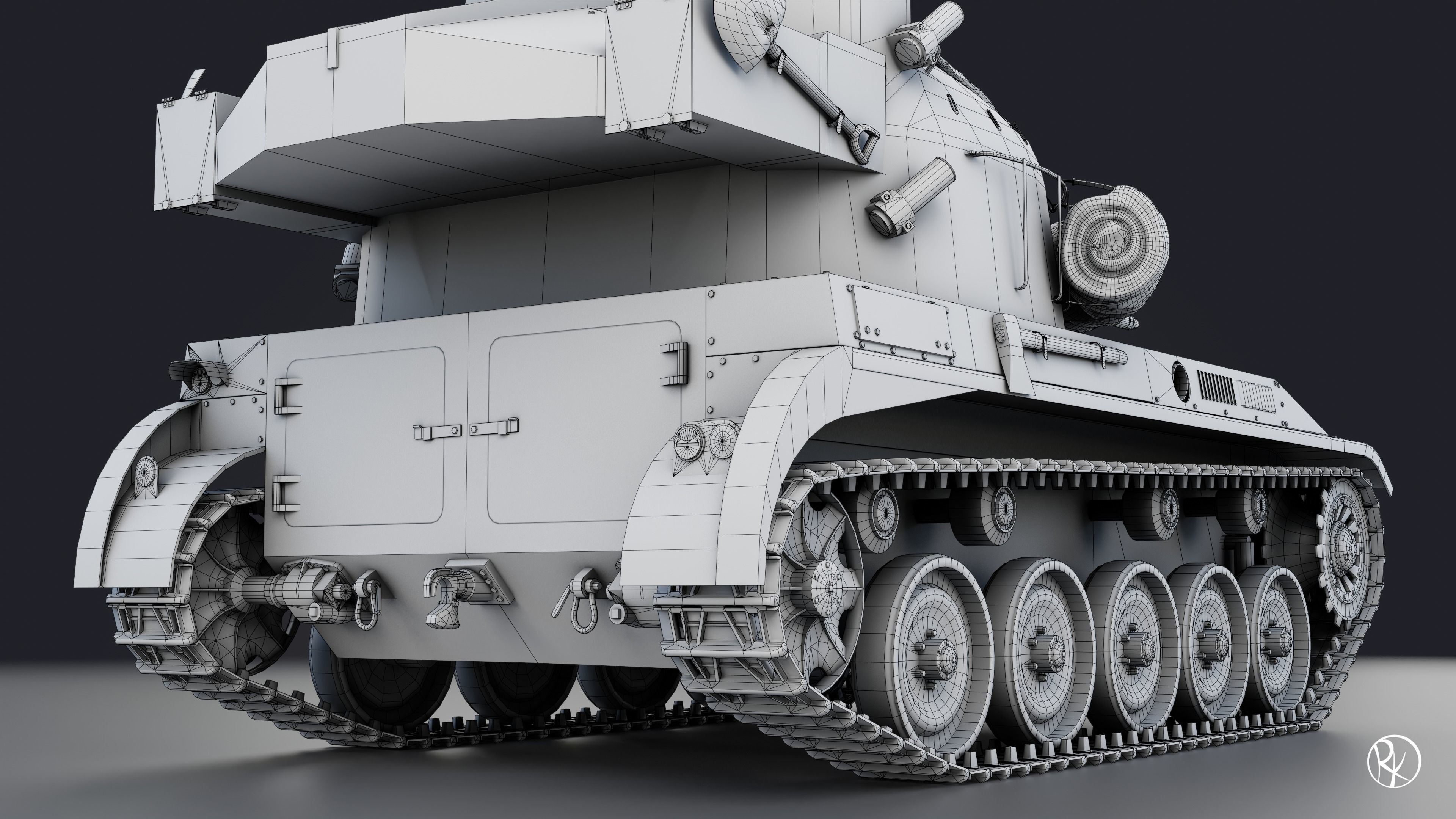 AMX-13 DCA PBR Model 3D model_20