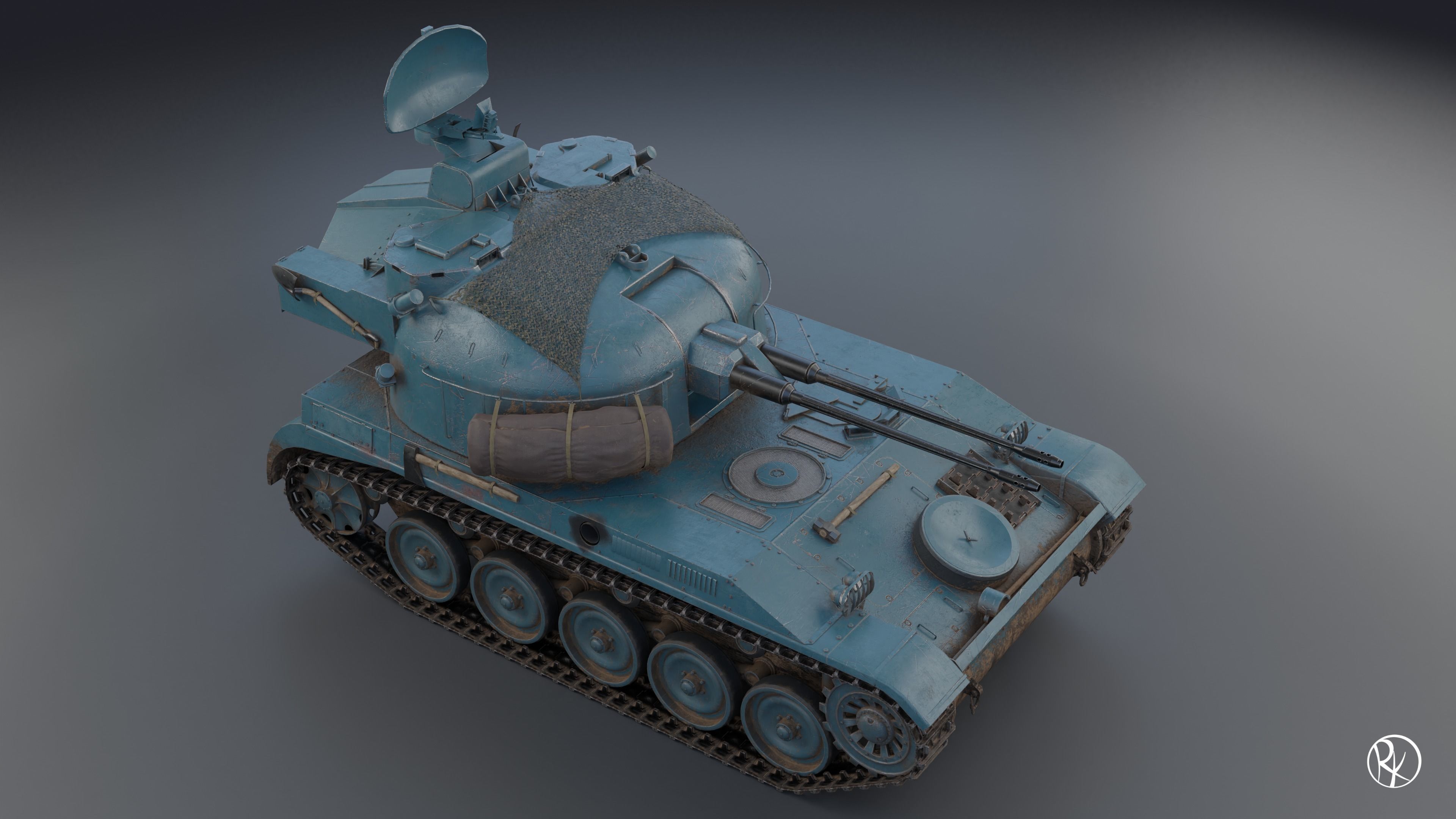 AMX-13 DCA PBR Model 3D model_5