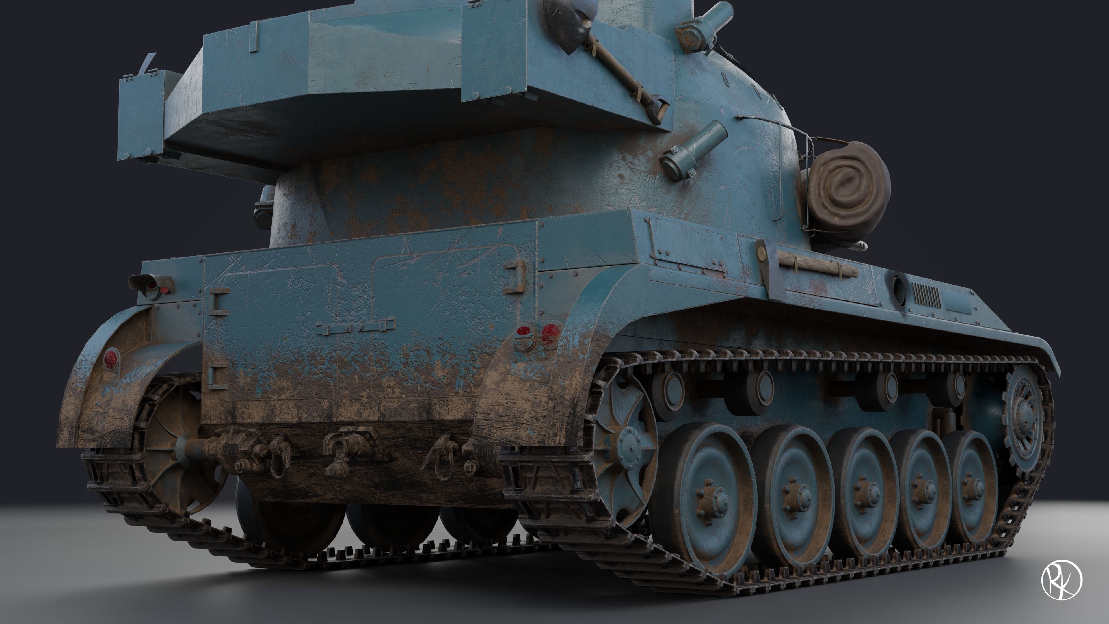 AMX-13 DCA PBR Model 3D model_9
