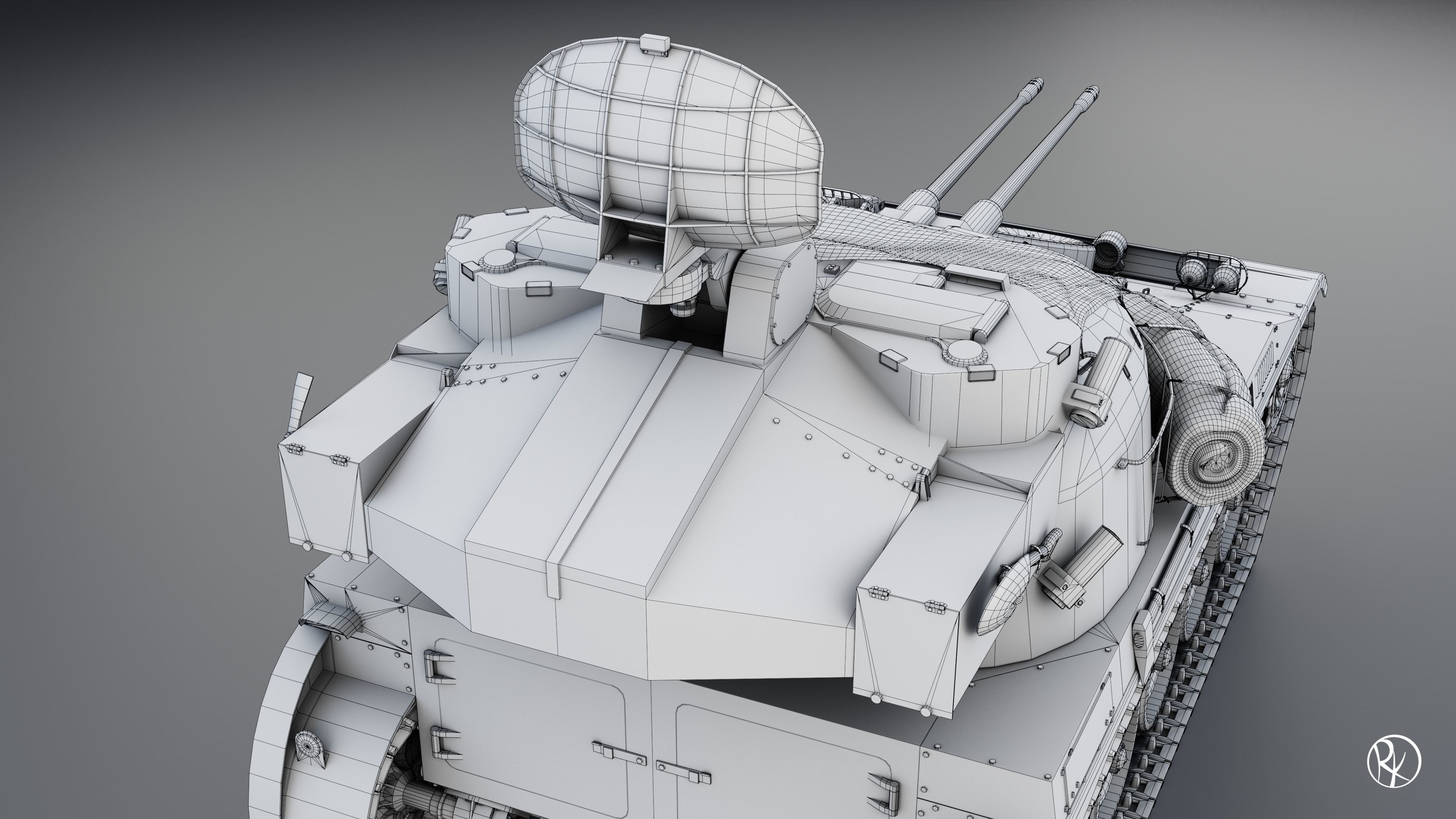 AMX-13 DCA PBR Model 3D model_21