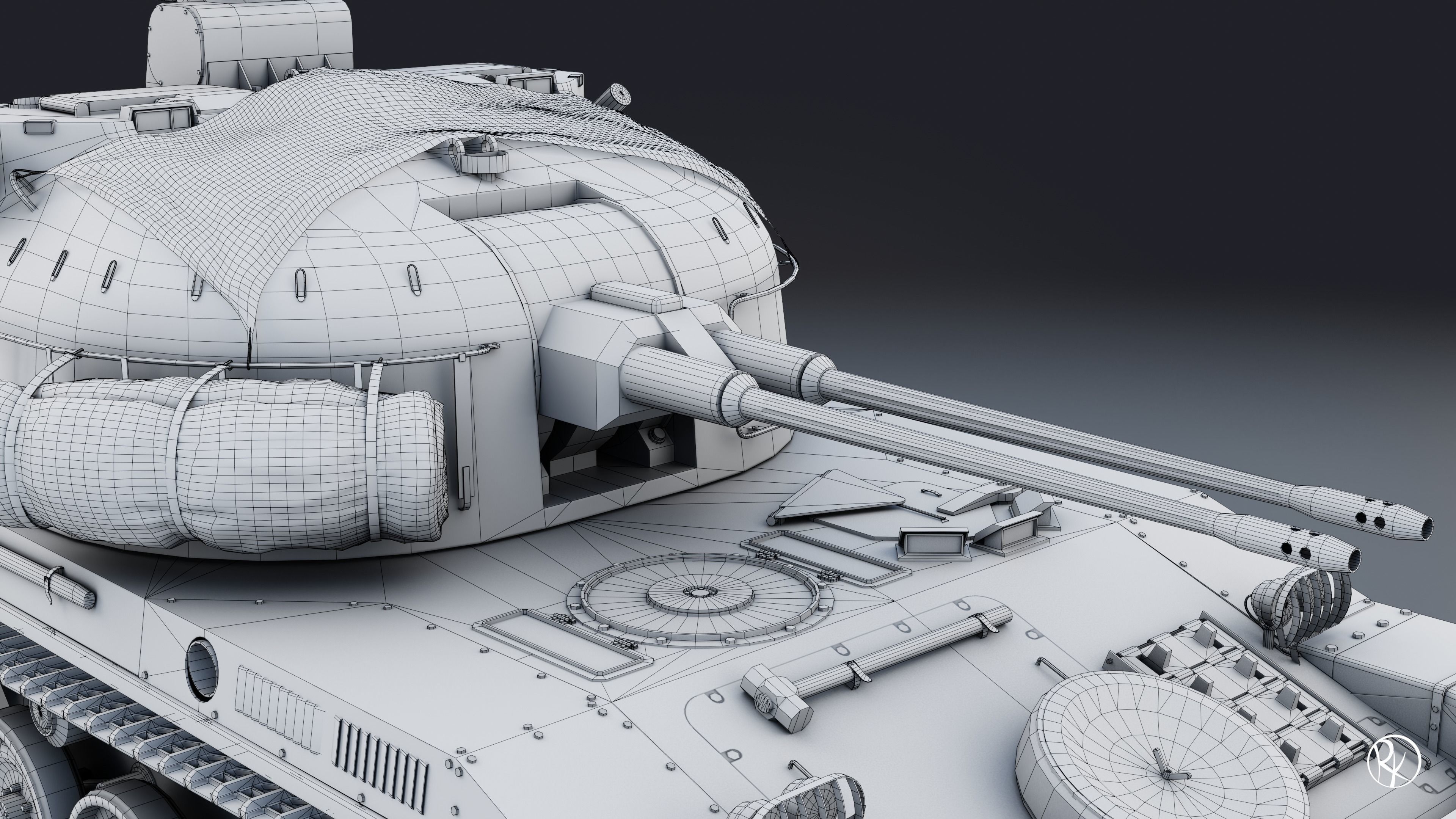 AMX-13 DCA PBR Model 3D model_22