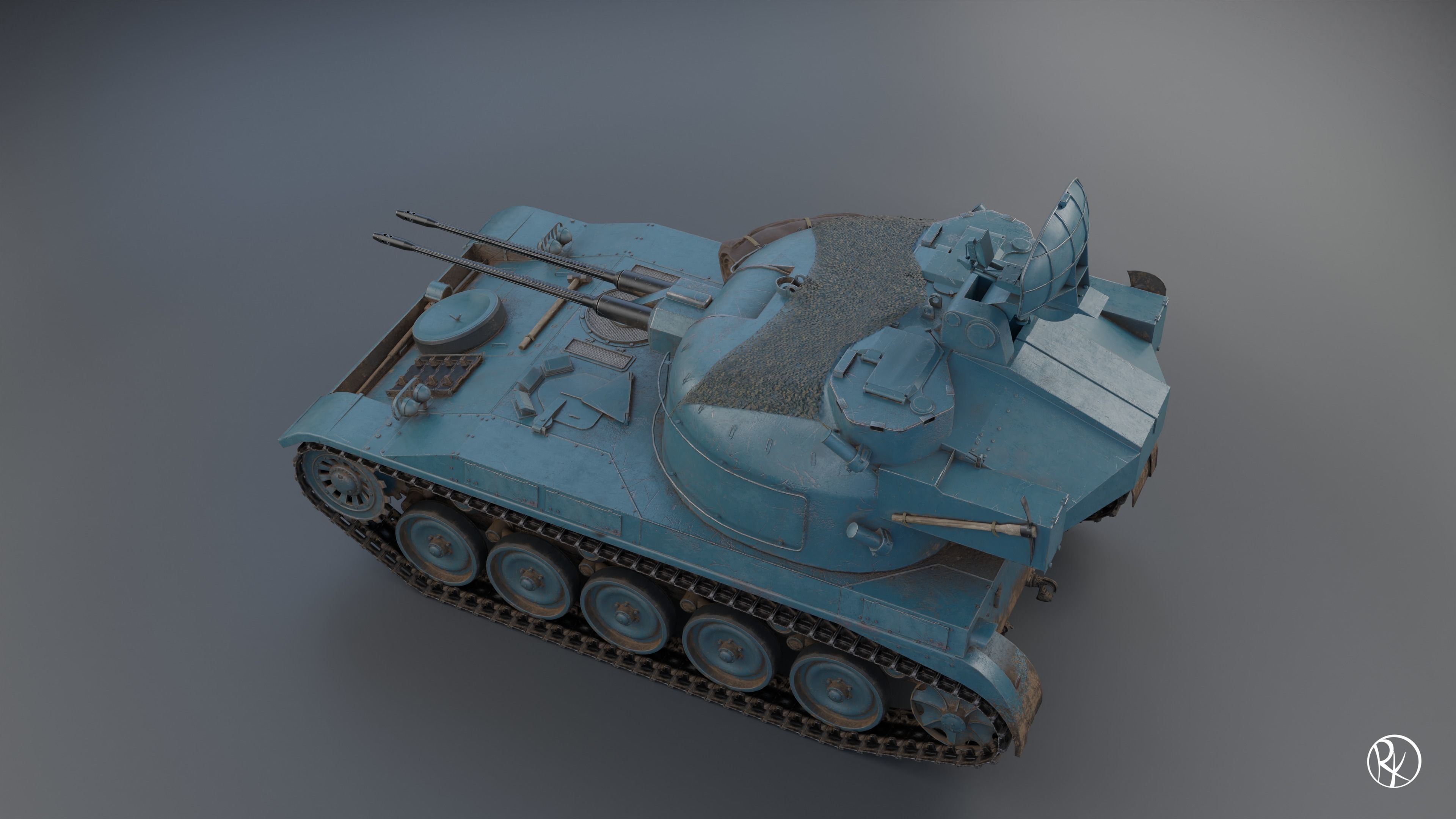 AMX-13 DCA PBR Model 3D model_4