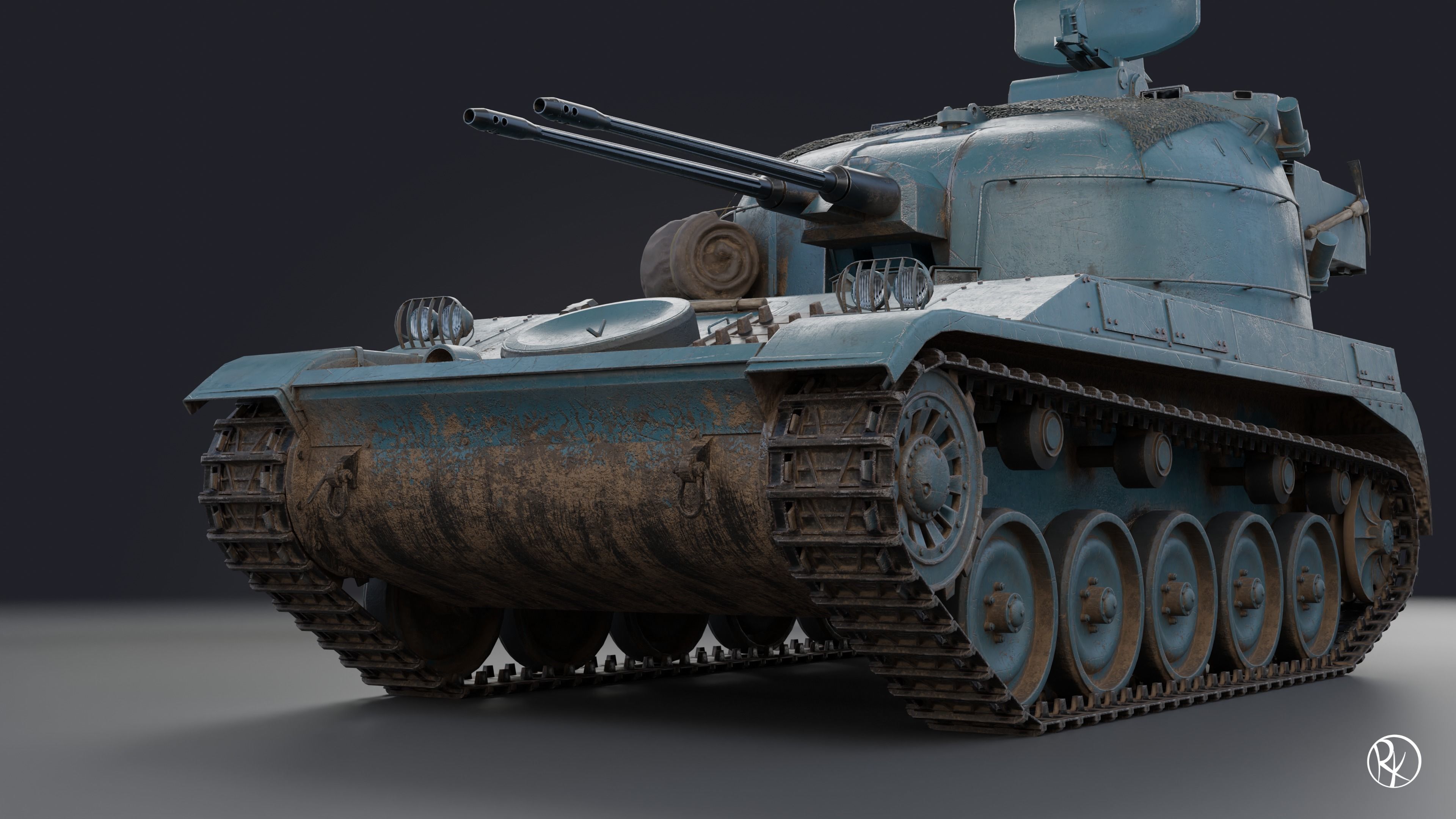 AMX-13 DCA PBR Model 3D model_8