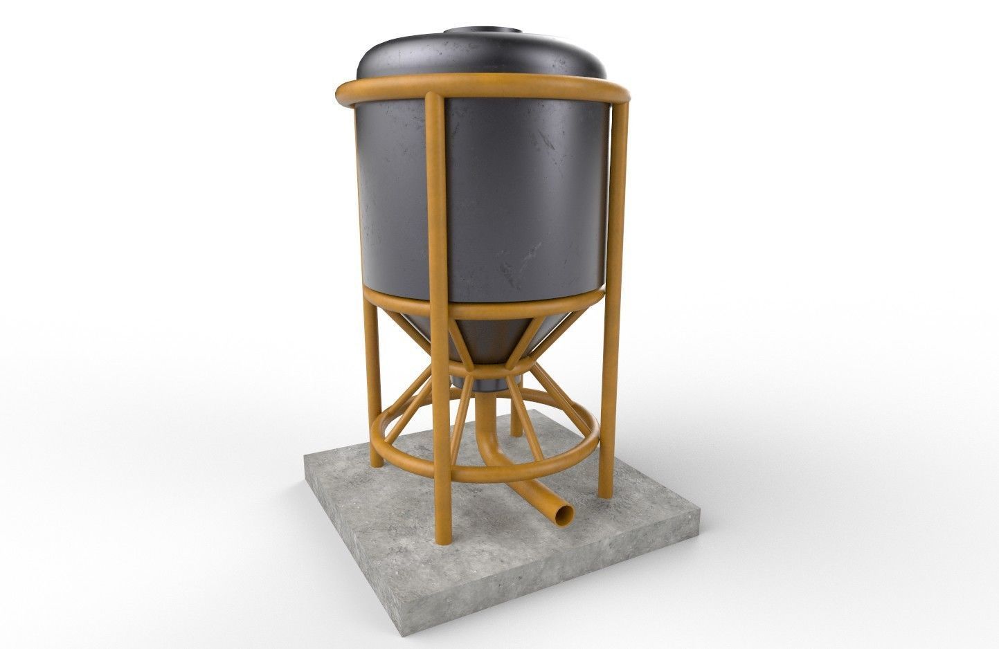 liquid tank M5 Low-poly 3D model_2