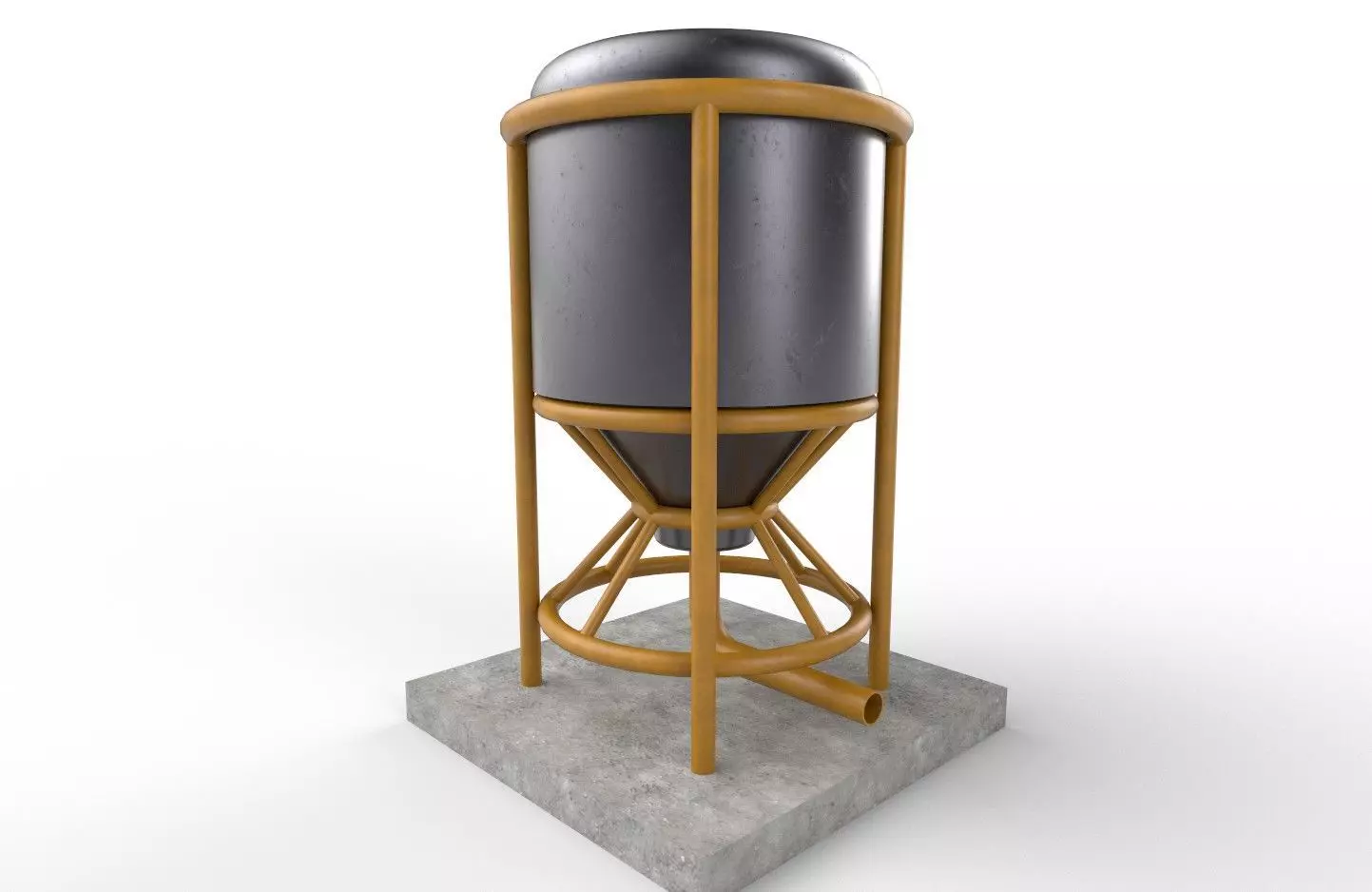 liquid tank M5 Low-poly 3D model_0