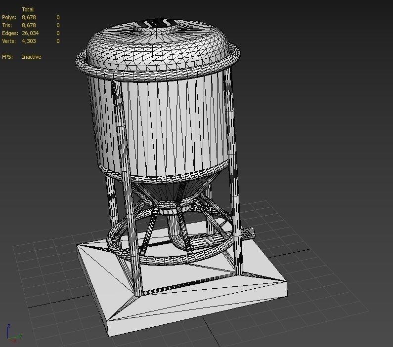 liquid tank M5 Low-poly 3D model_35