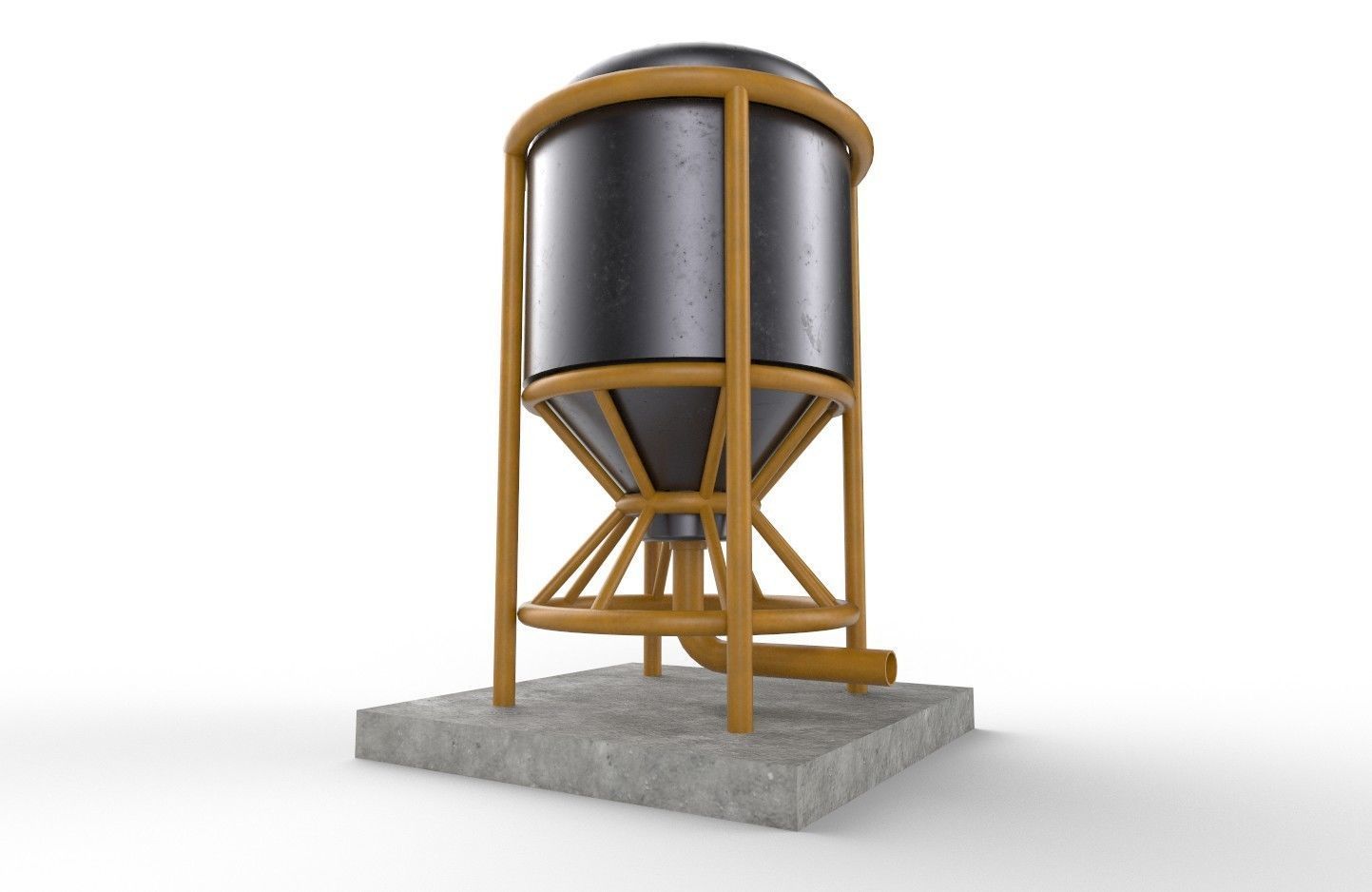 liquid tank M5 Low-poly 3D model_32