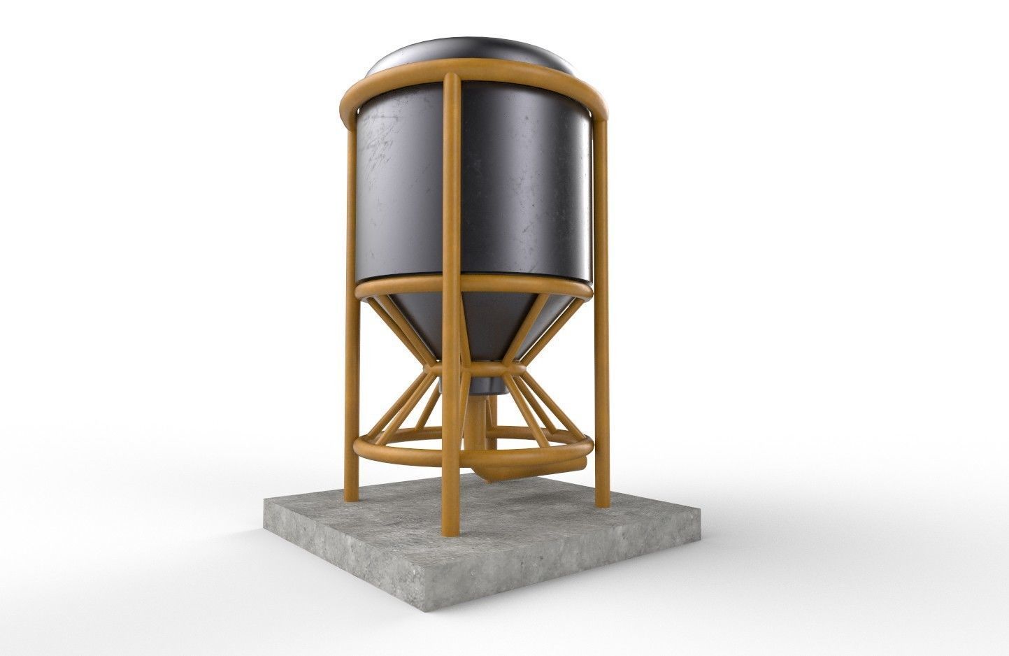 liquid tank M5 Low-poly 3D model_29