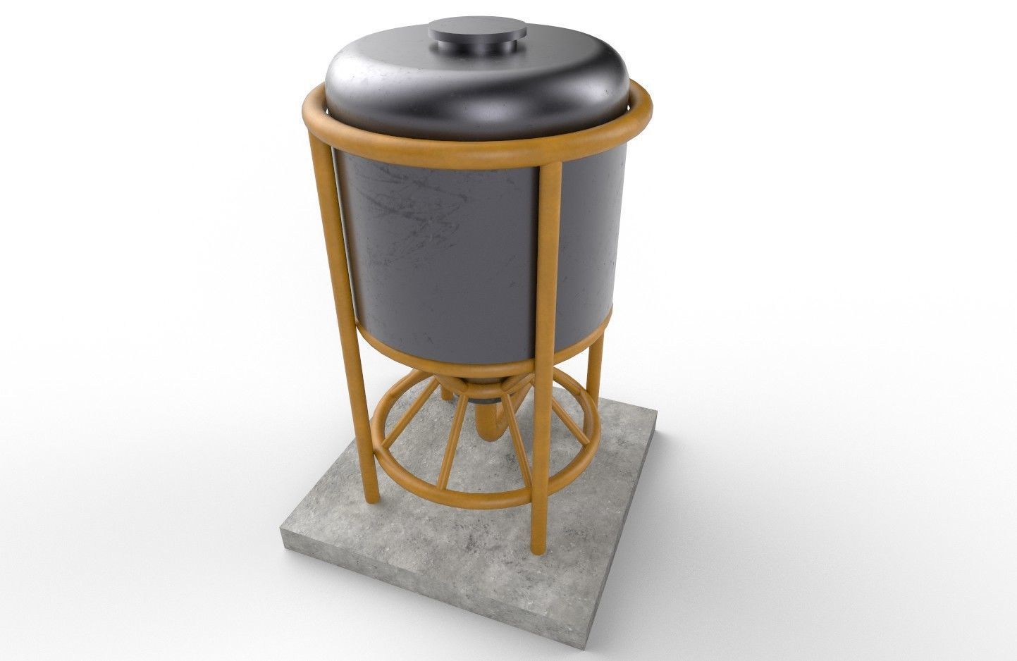 liquid tank M5 Low-poly 3D model_28
