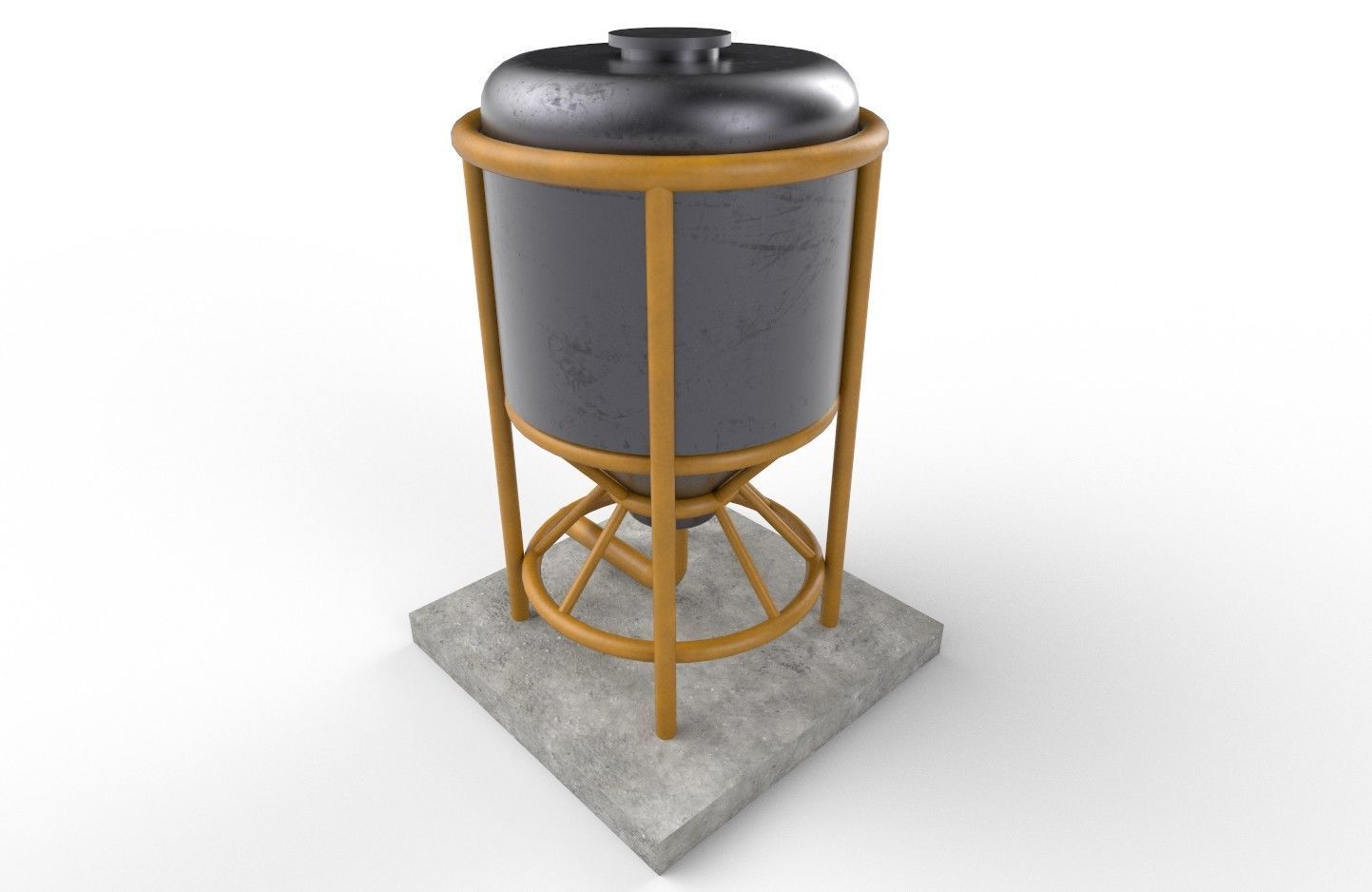 liquid tank M5 Low-poly 3D model_7