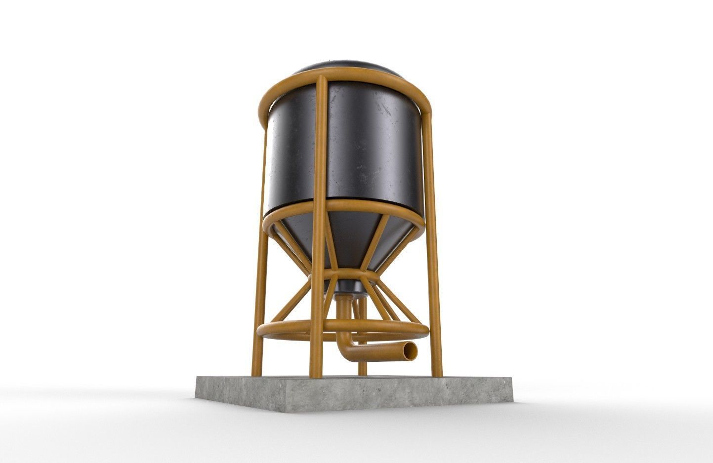 liquid tank M5 Low-poly 3D model_33