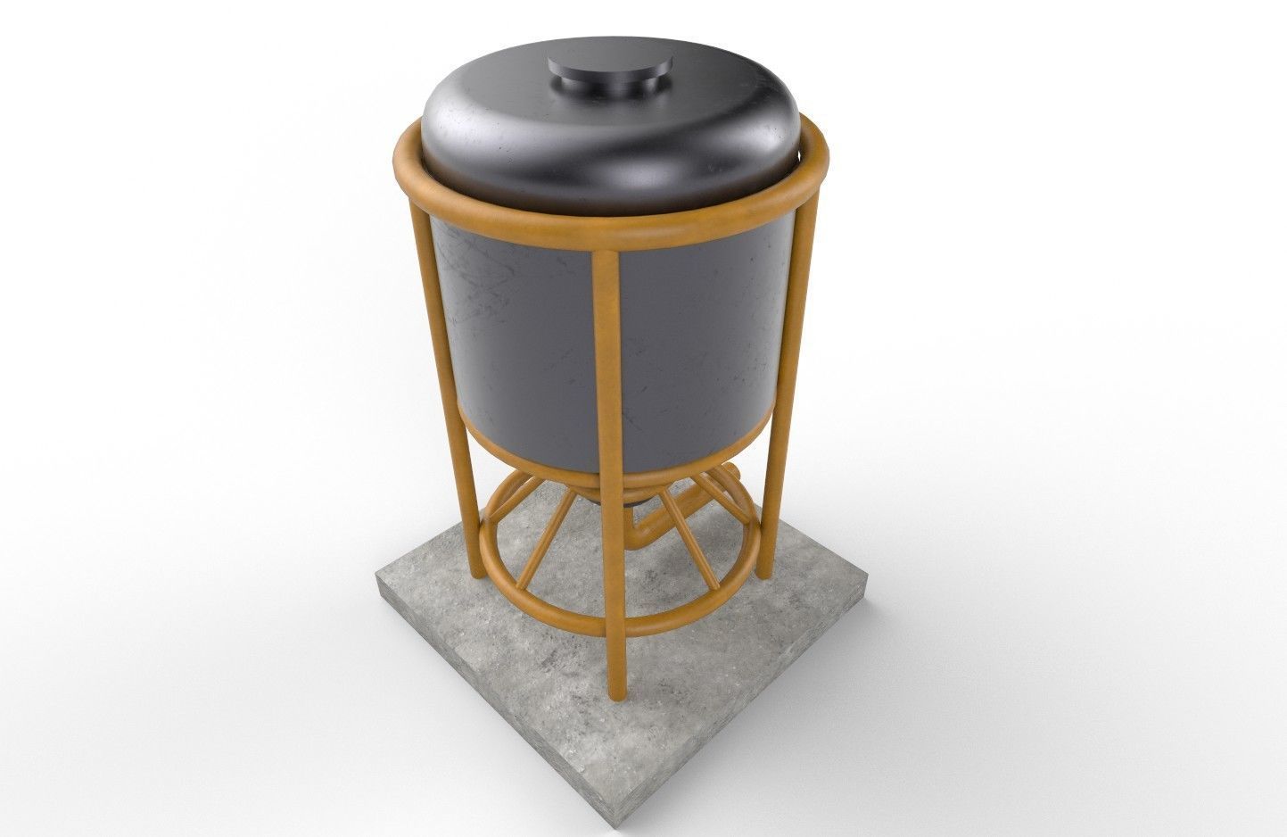 liquid tank M5 Low-poly 3D model_10