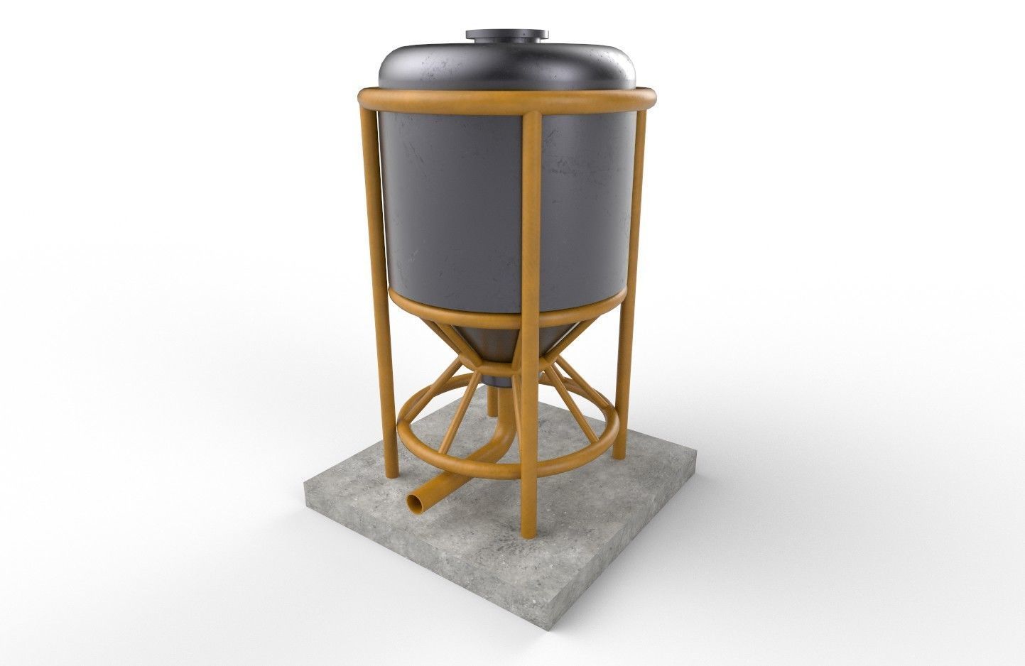 liquid tank M5 Low-poly 3D model_23