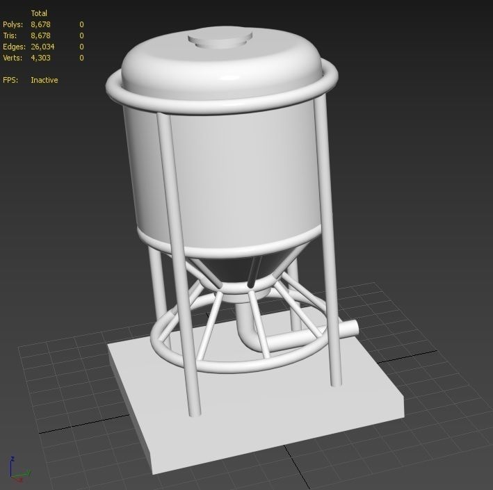 liquid tank M5 Low-poly 3D model_34