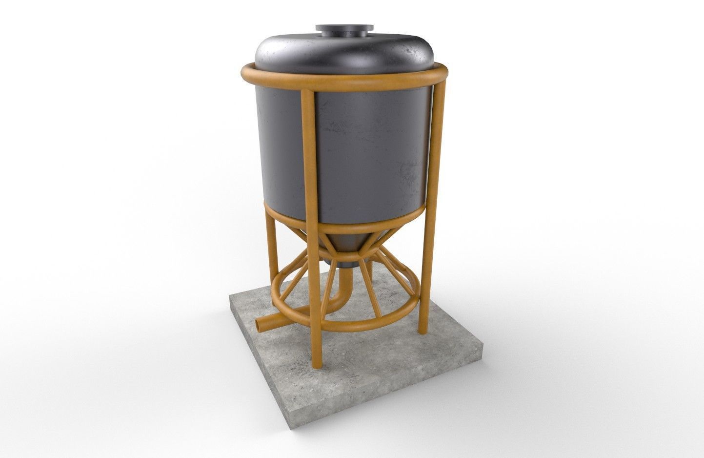 liquid tank M5 Low-poly 3D model_24