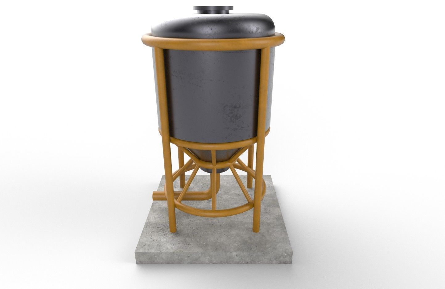 liquid tank M5 Low-poly 3D model_6