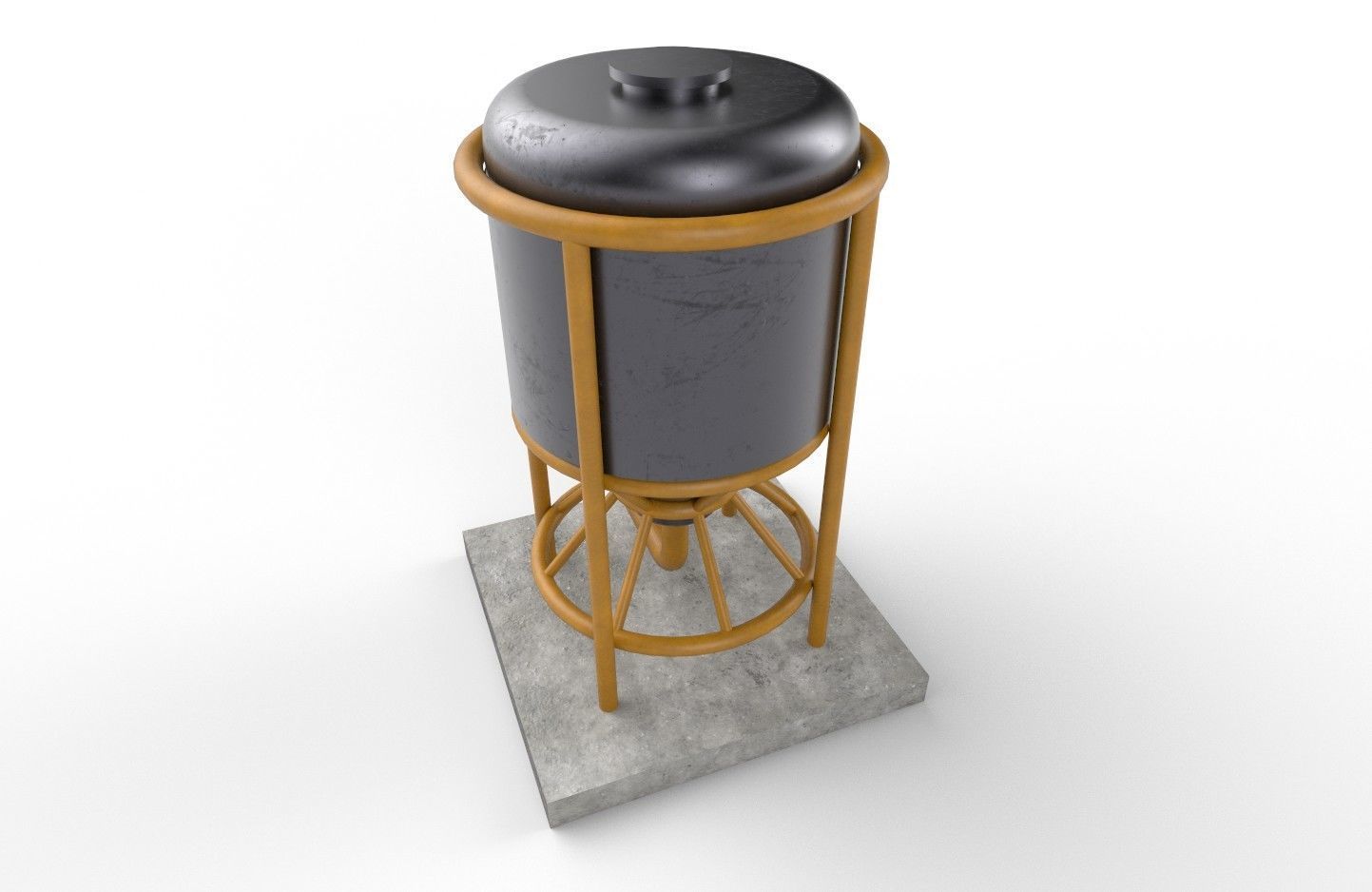 liquid tank M5 Low-poly 3D model_8