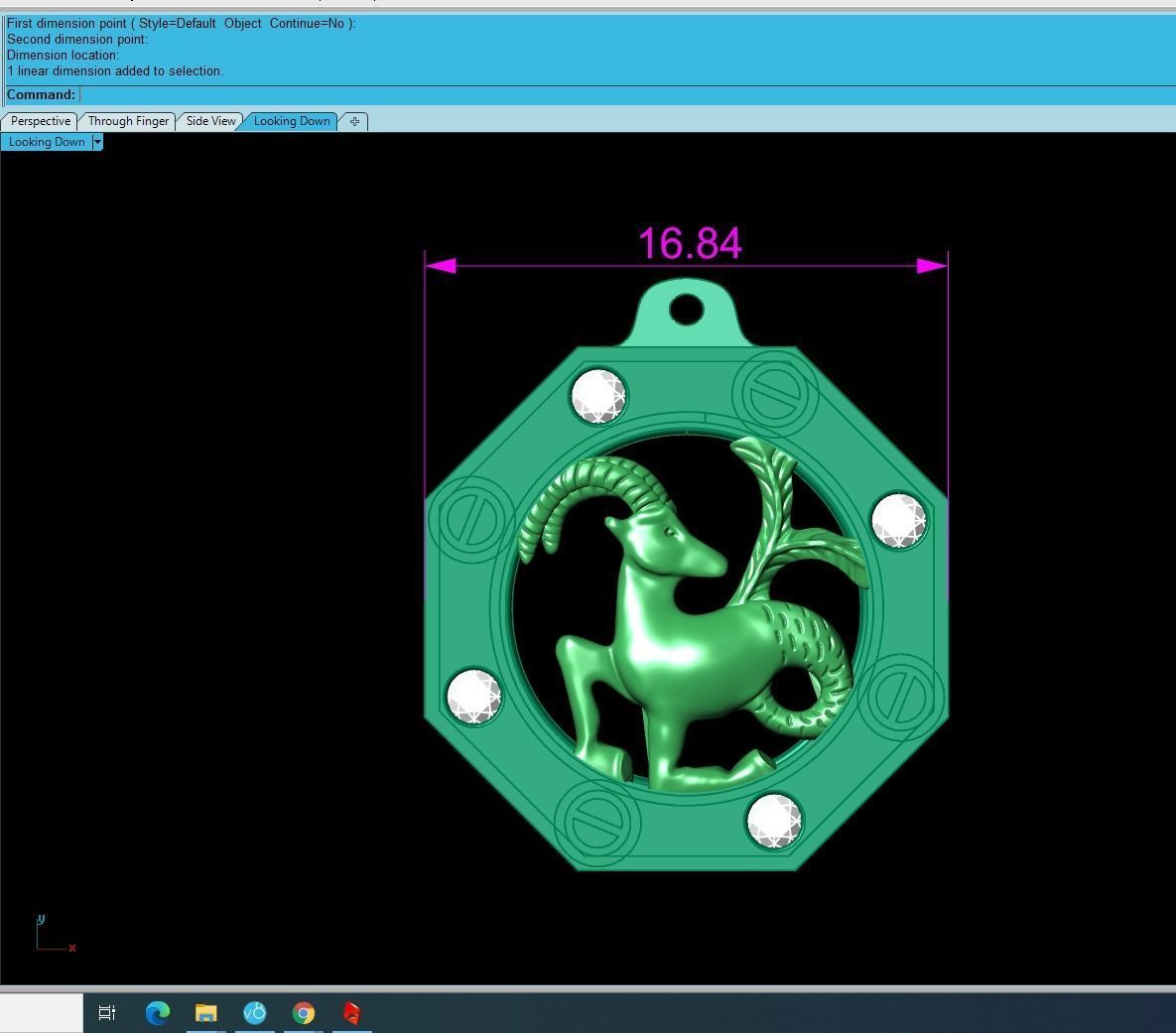 Aries Zodiac Pendant 3D print model_1