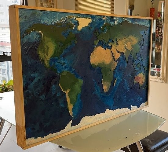 One World Atlas World map 175 individual files and countries 3D print model