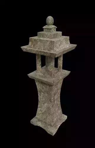 Japanese-style stone lantern