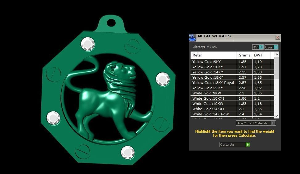 Leo Zodiac Pendant 3D print model_4