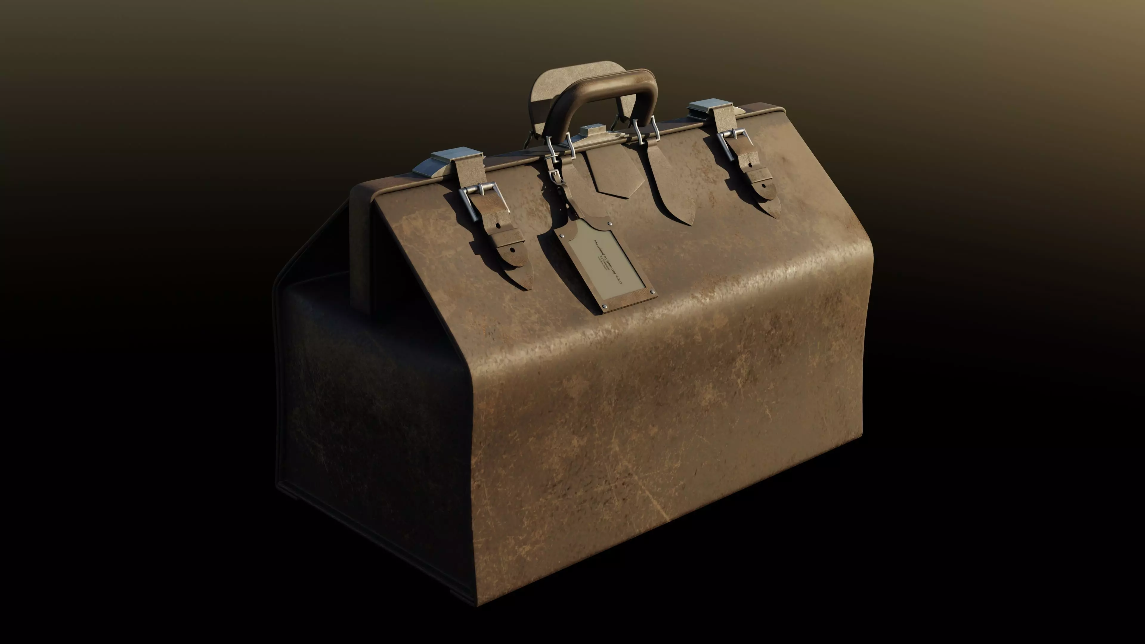 Suitcase from the 40s 3D model_0
