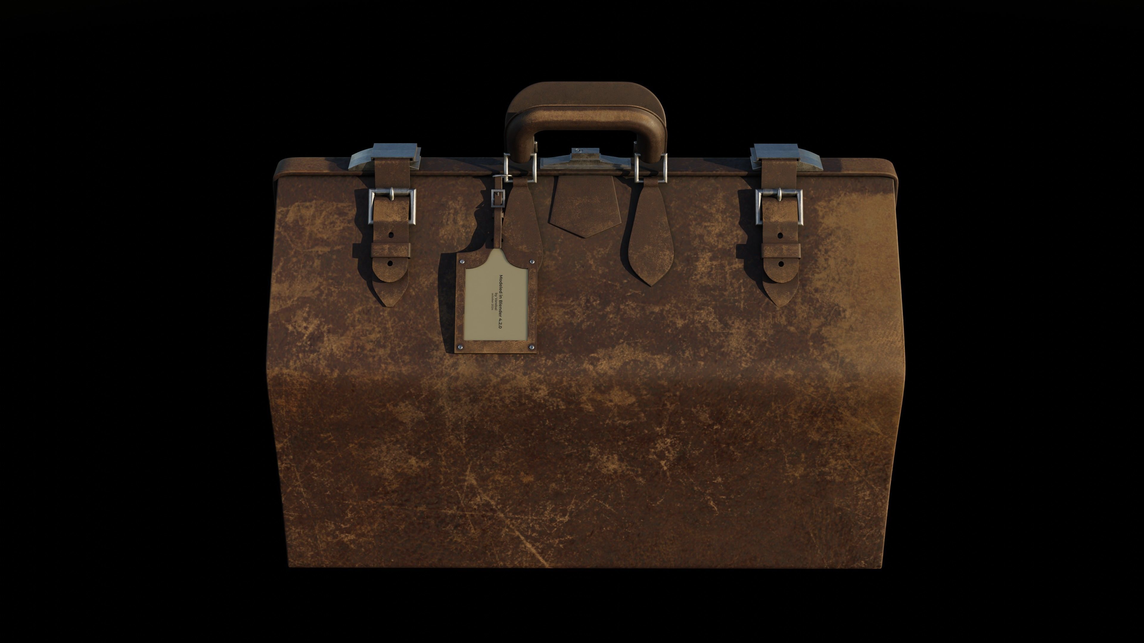 Suitcase from the 40s 3D model_1