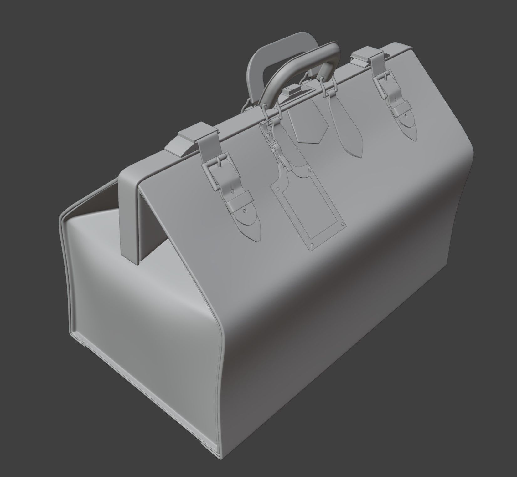 Suitcase from the 40s 3D model_8