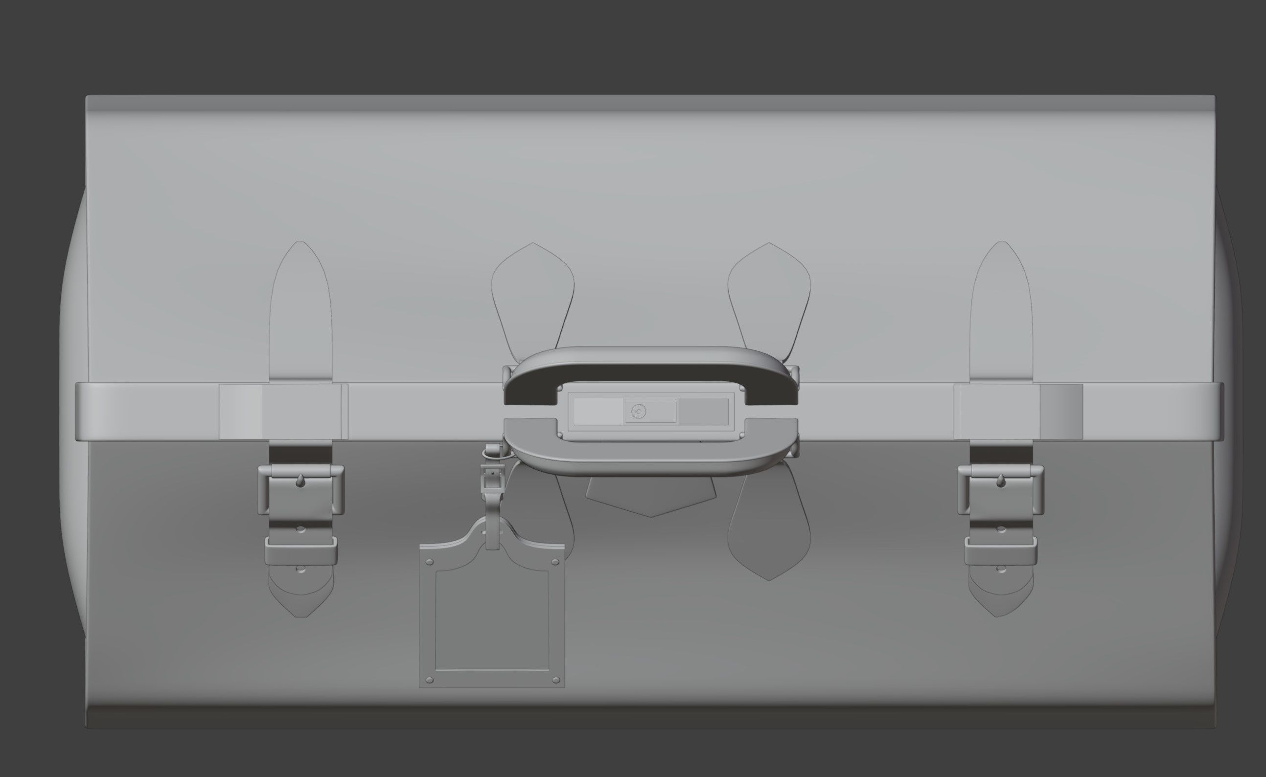 Suitcase from the 40s 3D model_9