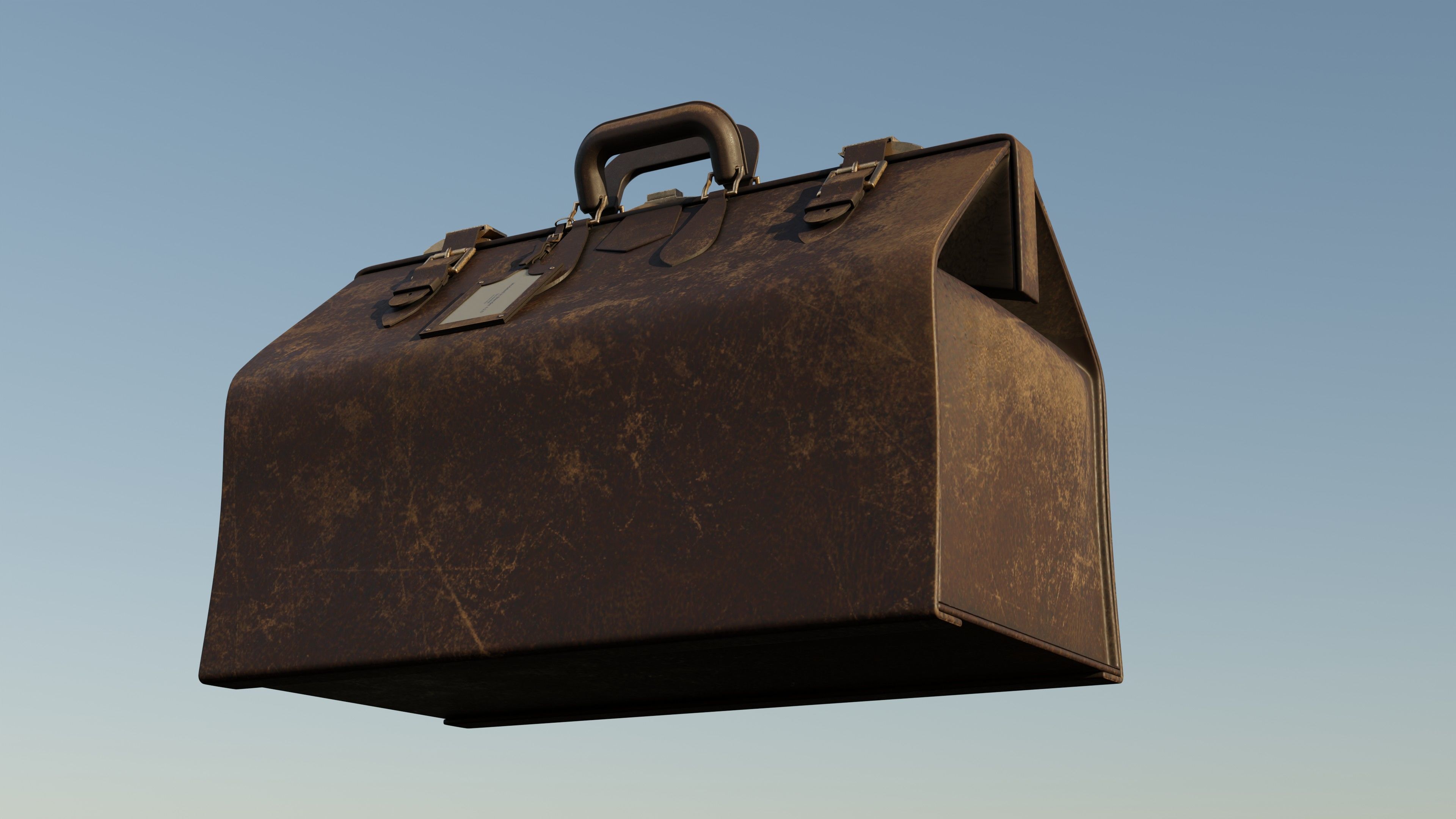 Suitcase from the 40s 3D model_2