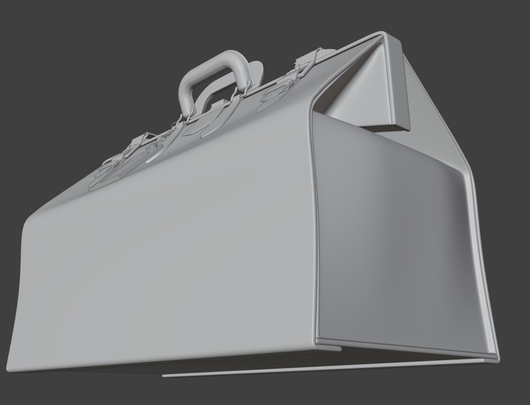 Suitcase from the 40s 3D model_10