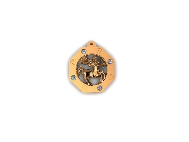 Sagittarius Zodiac Pendant 3D print model