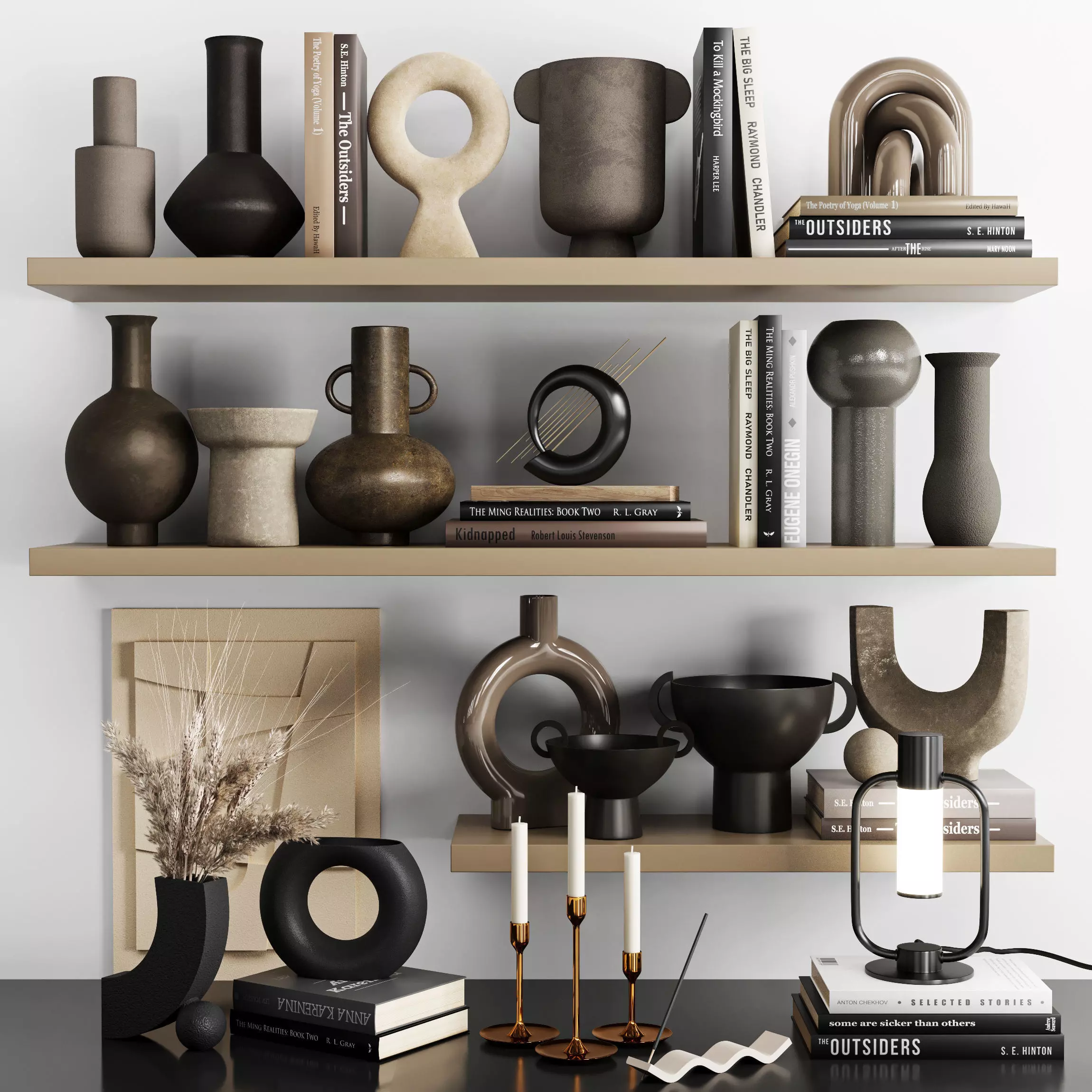 Decorative set 3D model_0