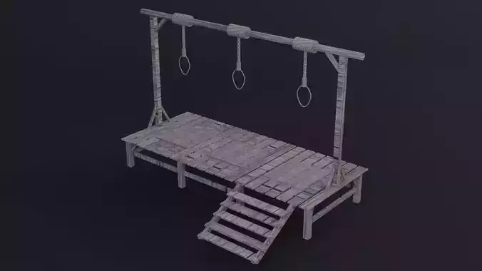 Scaffold Medievalprops - Game Ready - Low Poly PBR 3D Model