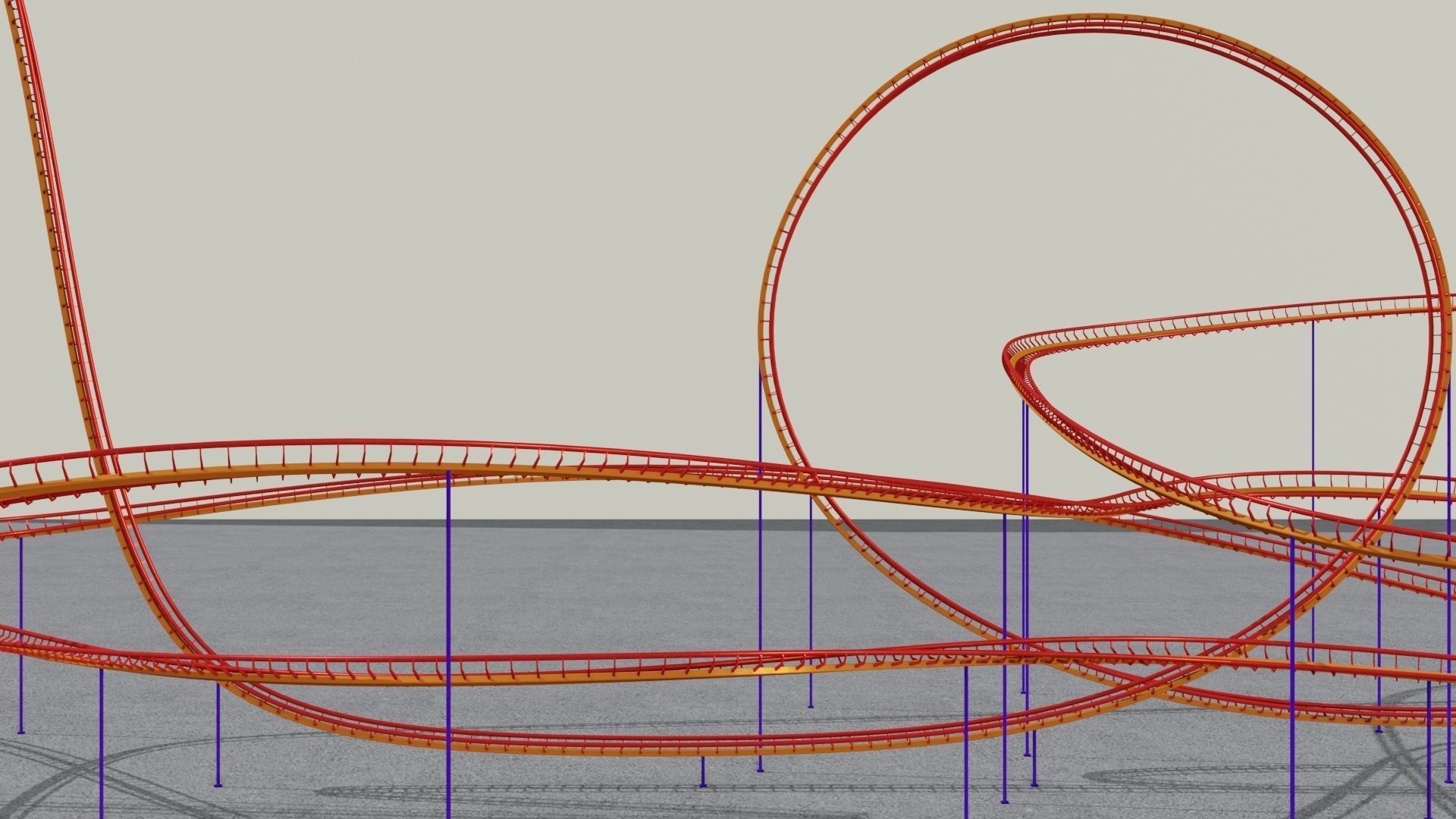 FOUR ROLLERCOASTER 3D Model Collection_26