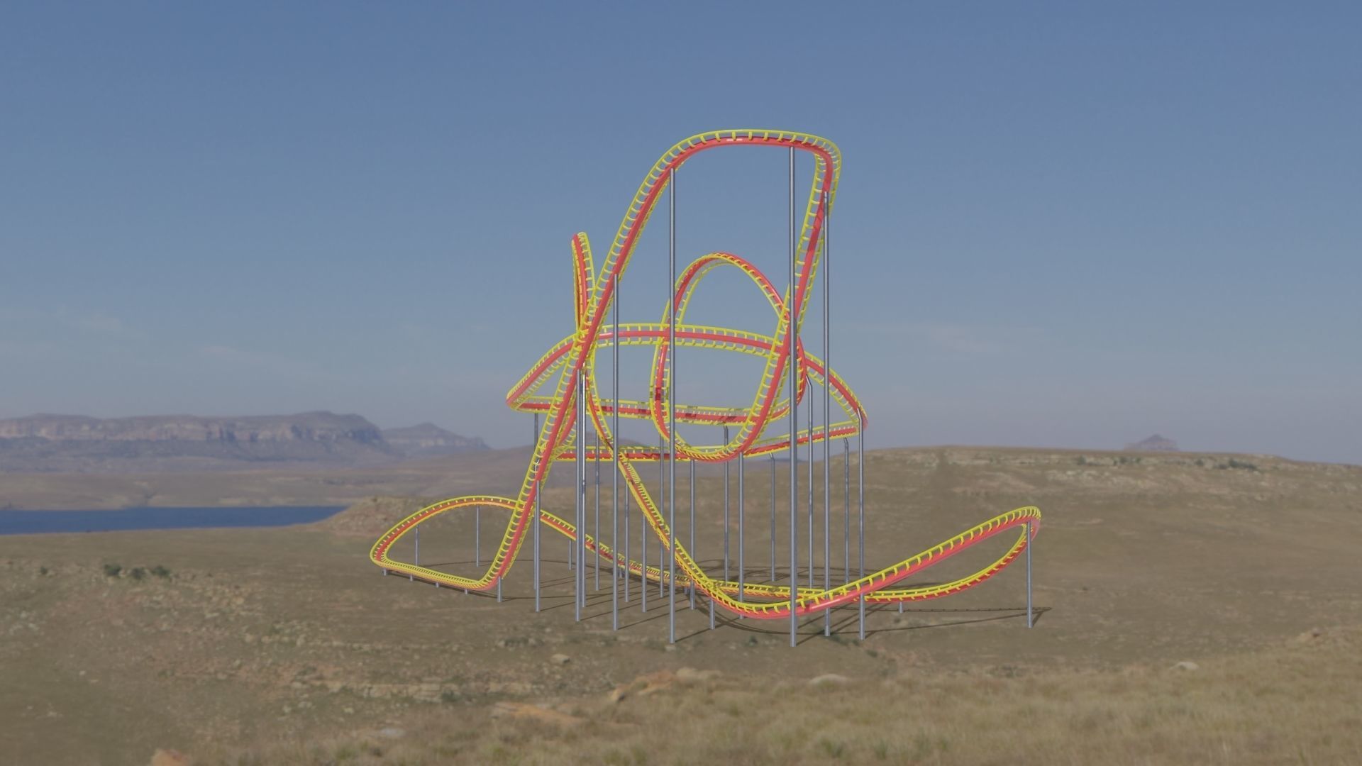 FOUR ROLLERCOASTER 3D Model Collection_6