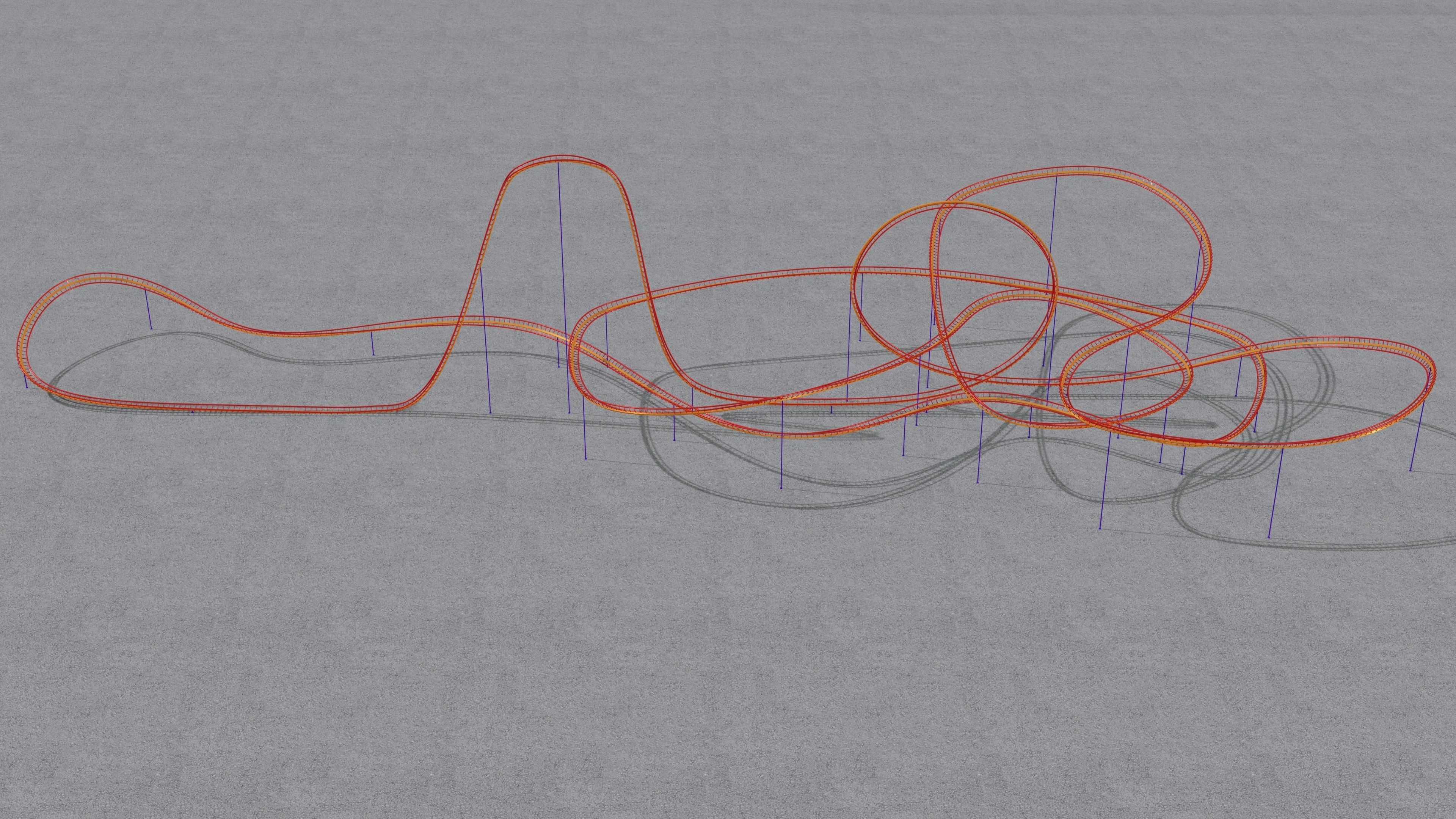 FOUR ROLLERCOASTER 3D Model Collection_38