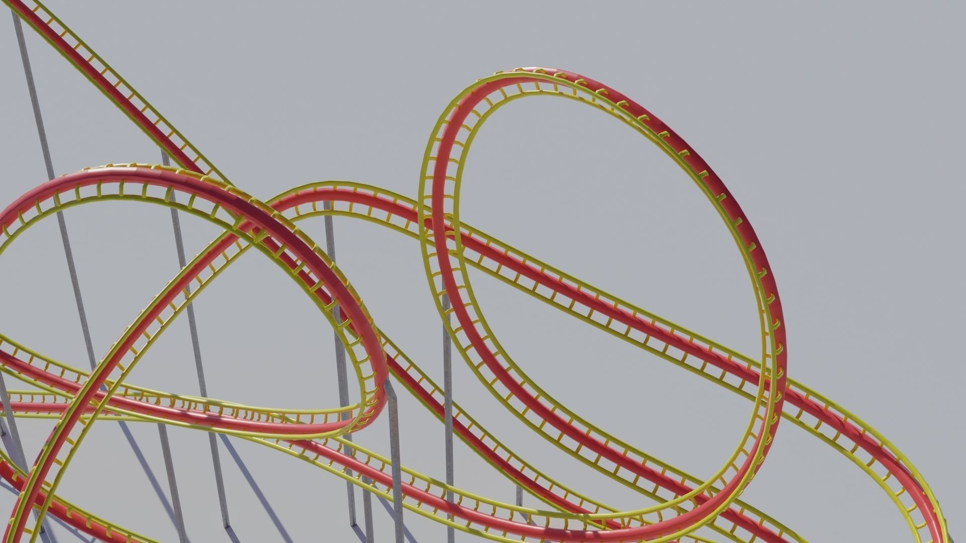 FOUR ROLLERCOASTER 3D Model Collection_13