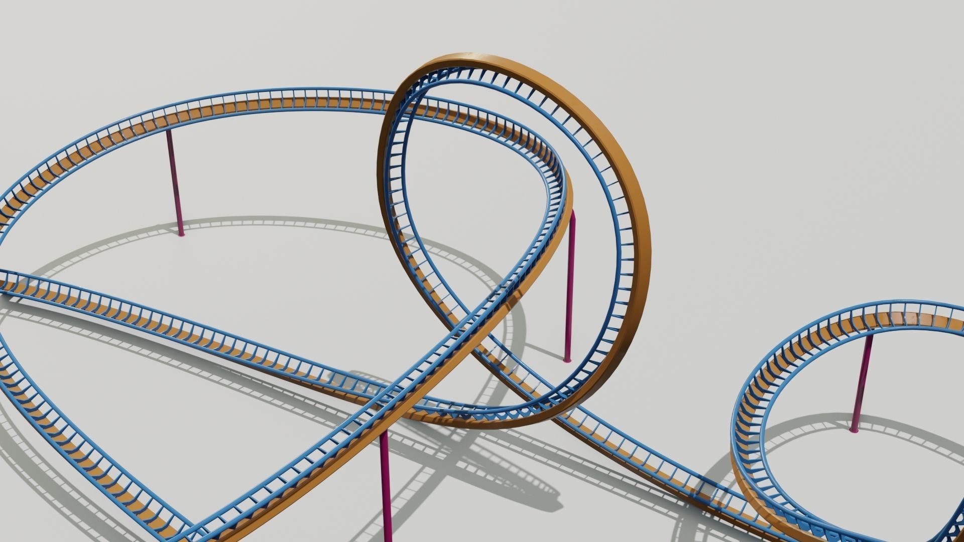 FOUR ROLLERCOASTER 3D Model Collection_15