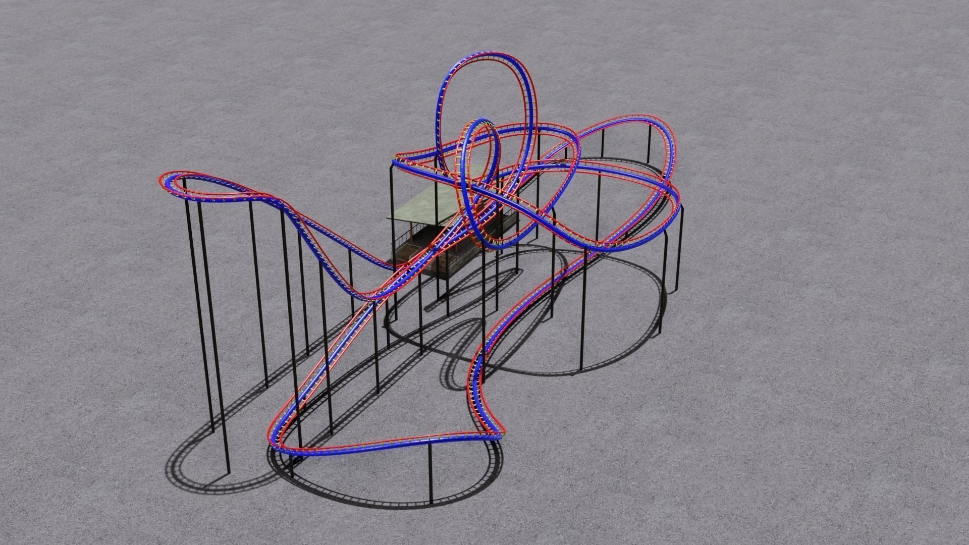 FOUR ROLLERCOASTER 3D Model Collection_52