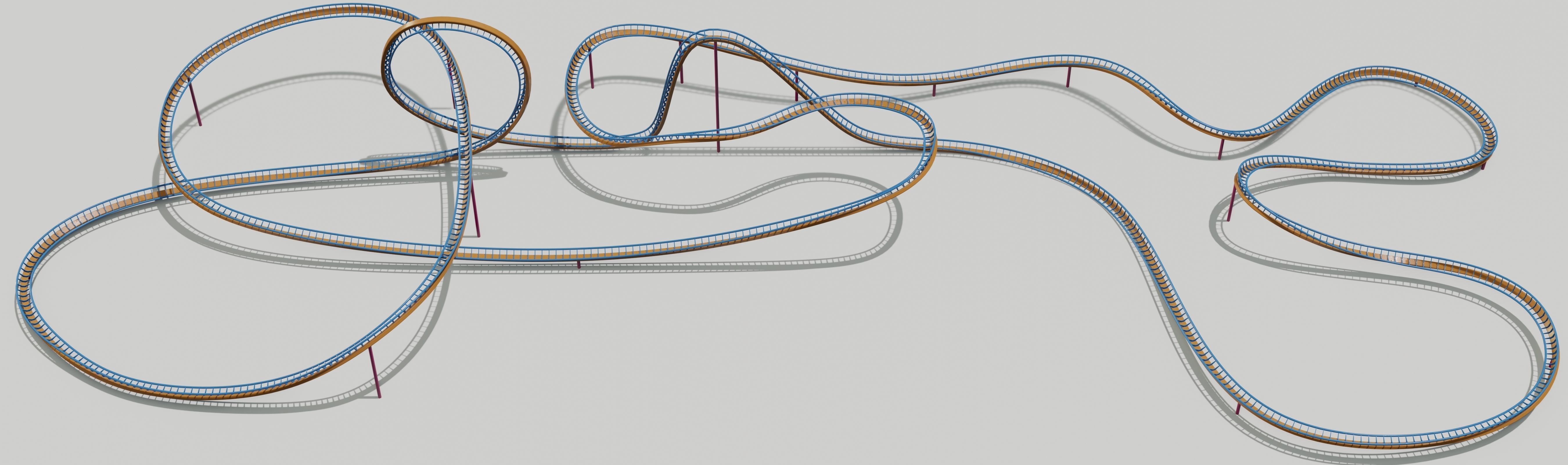 FOUR ROLLERCOASTER 3D Model Collection_37