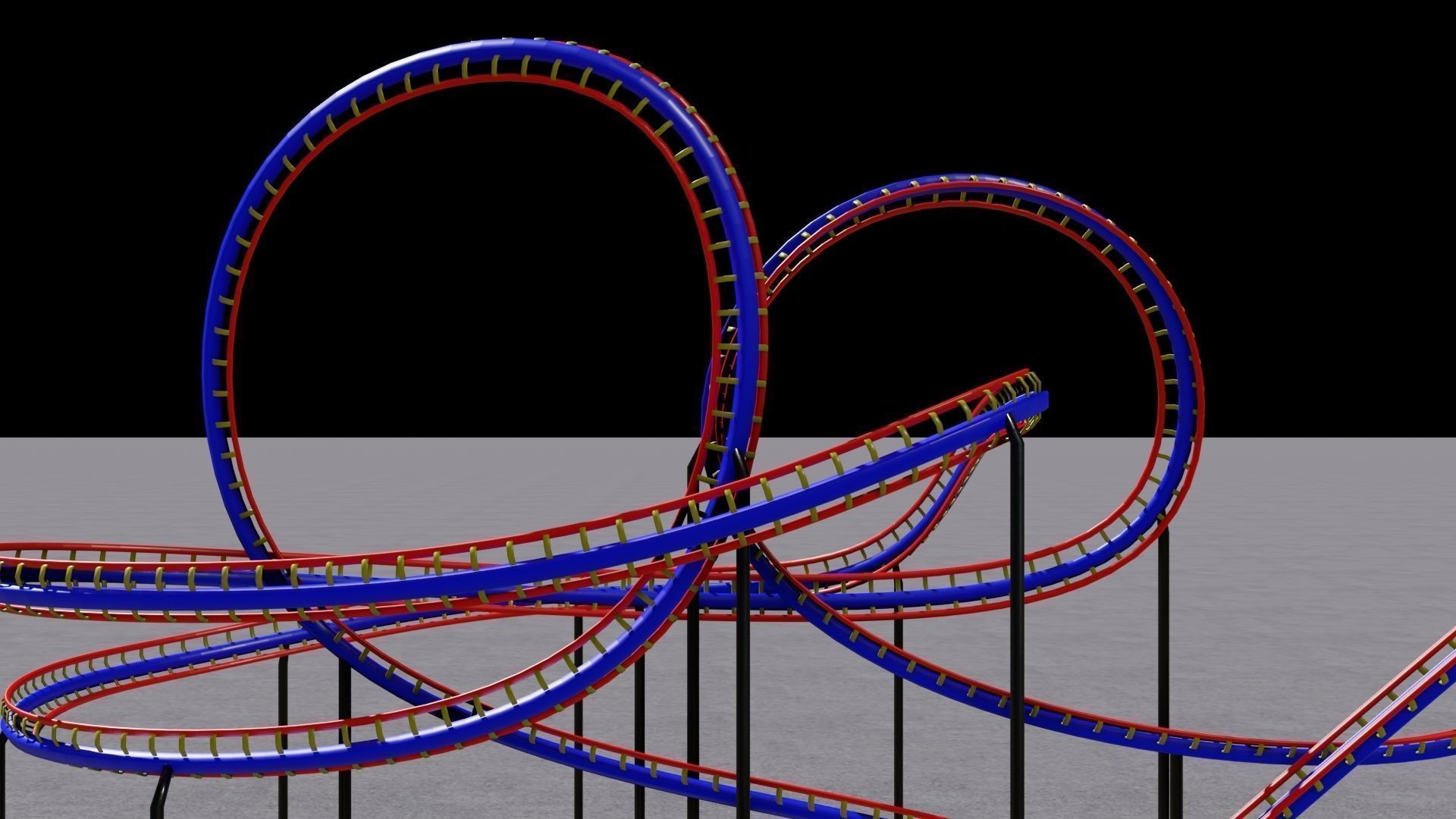 FOUR ROLLERCOASTER 3D Model Collection_45