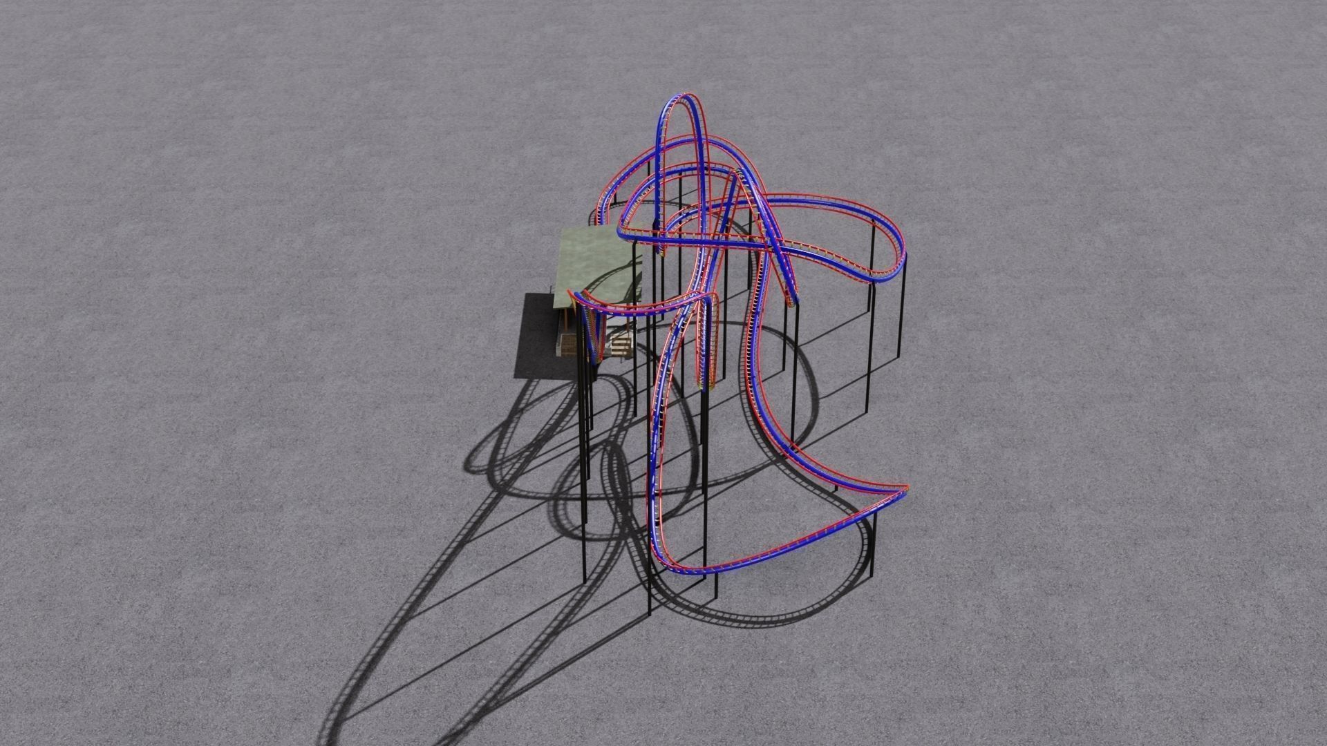 FOUR ROLLERCOASTER 3D Model Collection_51