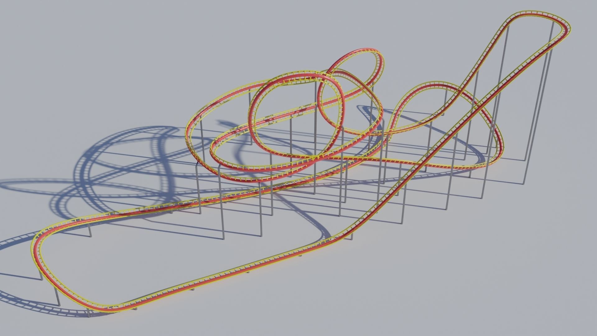 FOUR ROLLERCOASTER 3D Model Collection_8