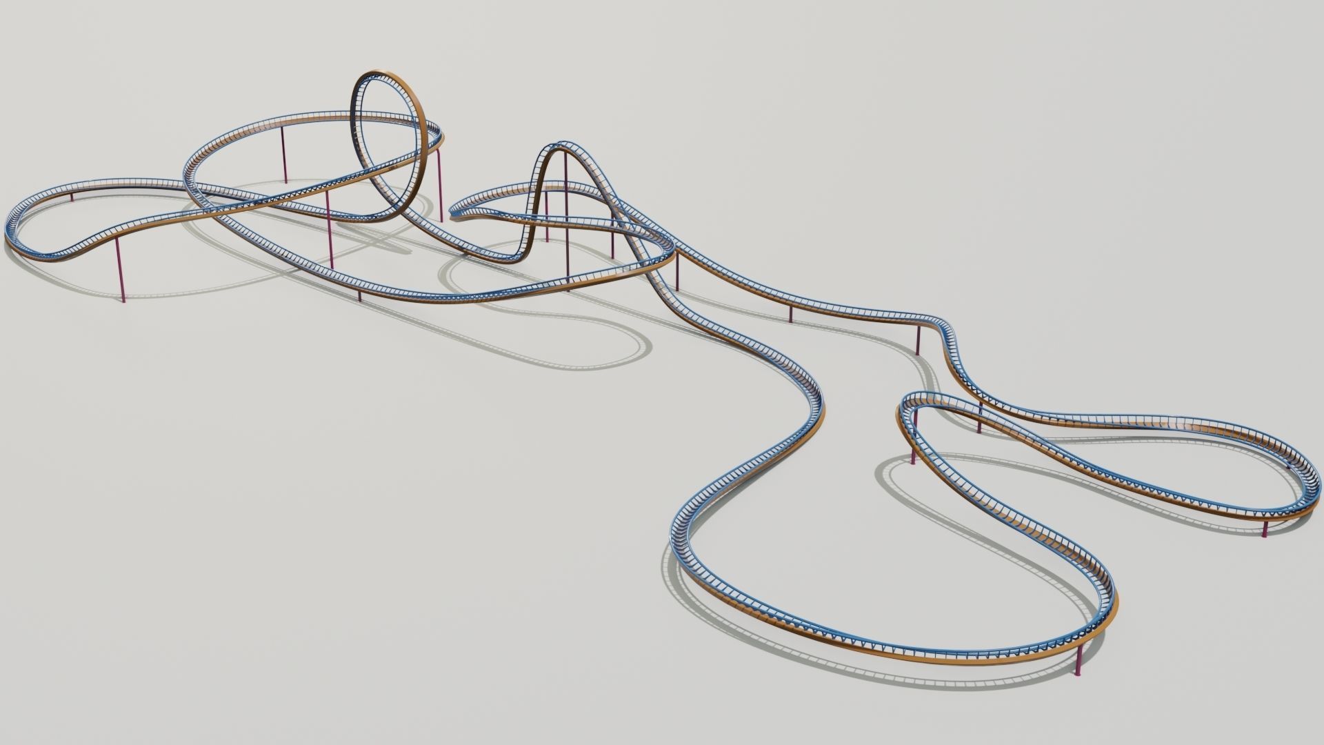 FOUR ROLLERCOASTER 3D Model Collection_23